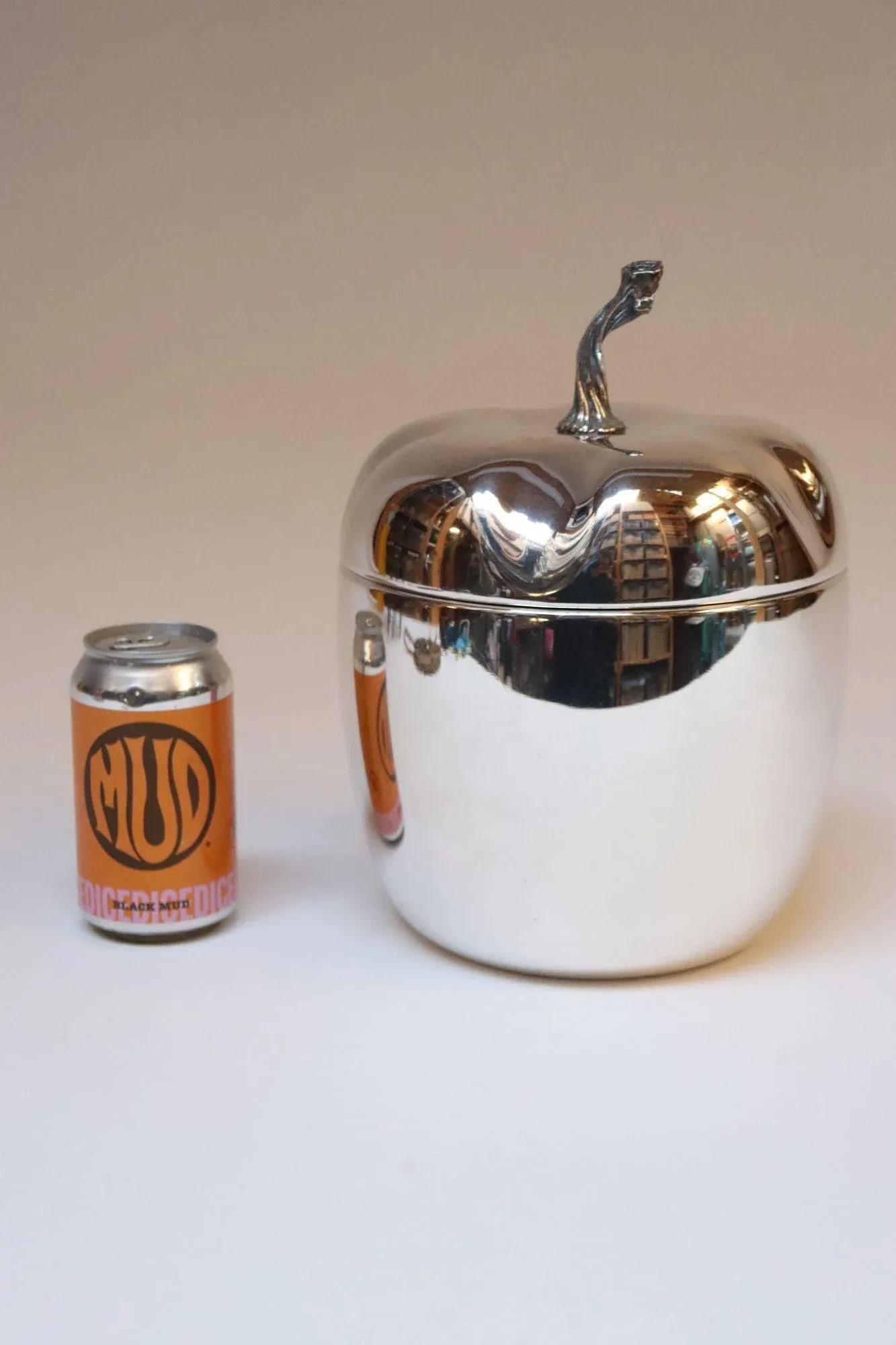 Vintage Italian Modern Silver-Plated "Pepper" Ice Bucket With Red Interior - 9
