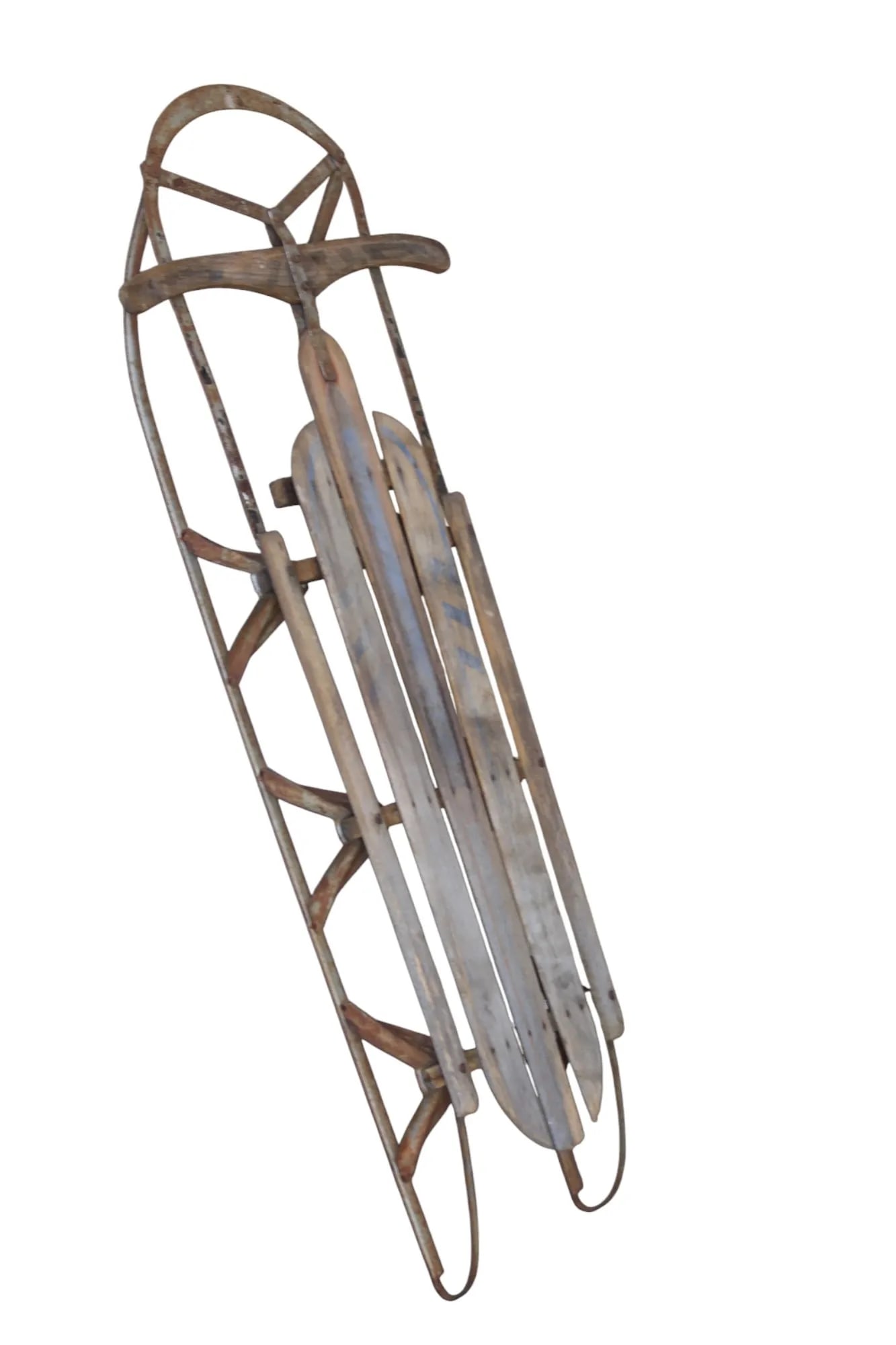 Antique Snow Sled Cabin Decor - 2