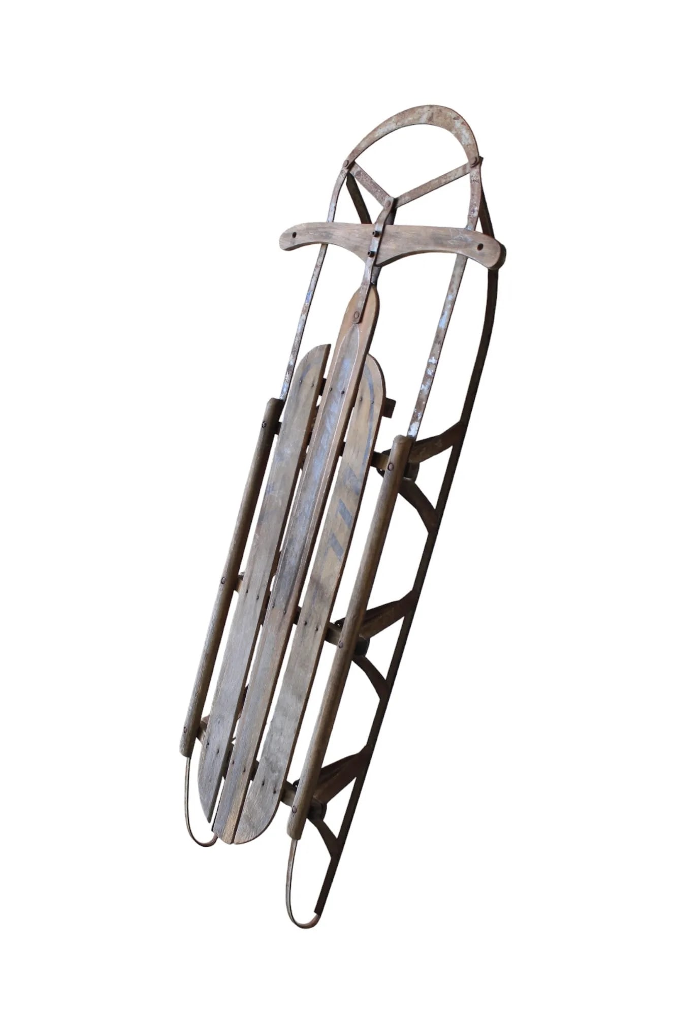Antique Snow Sled Cabin Decor - 3