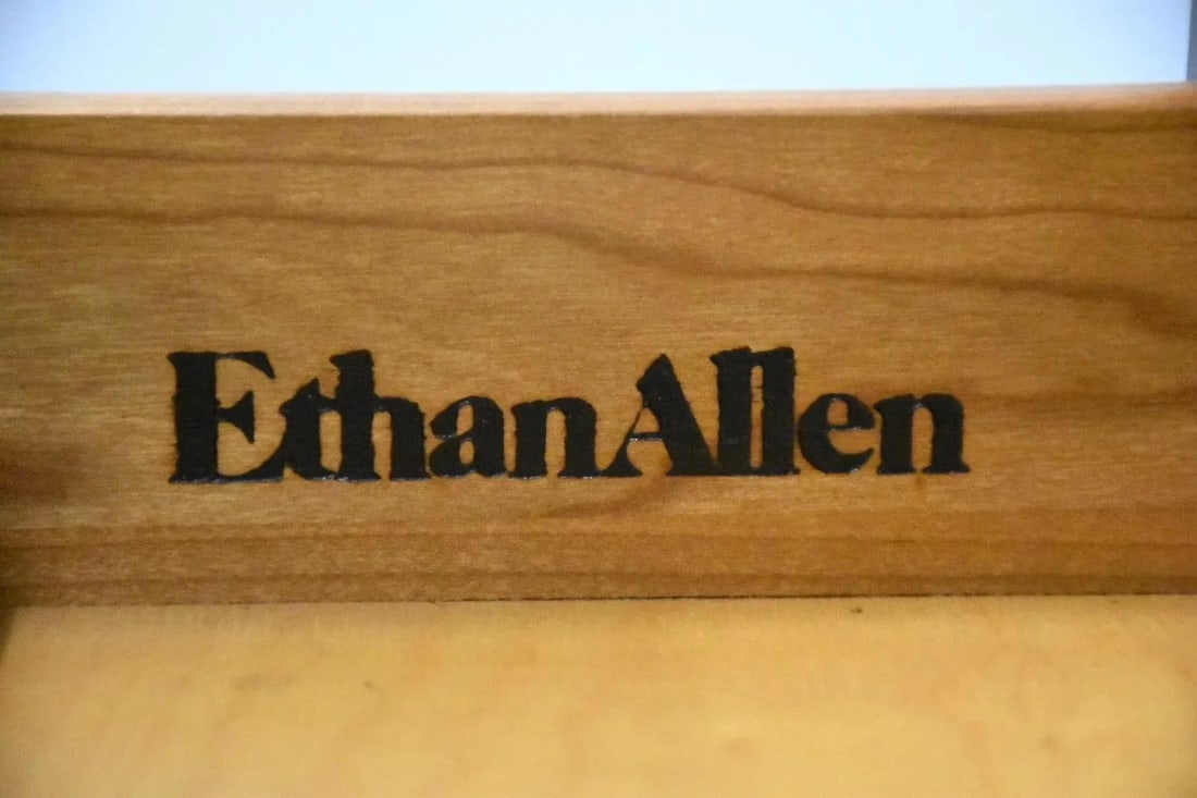 1960s Ethan Allen Cherry Nightstand - 8