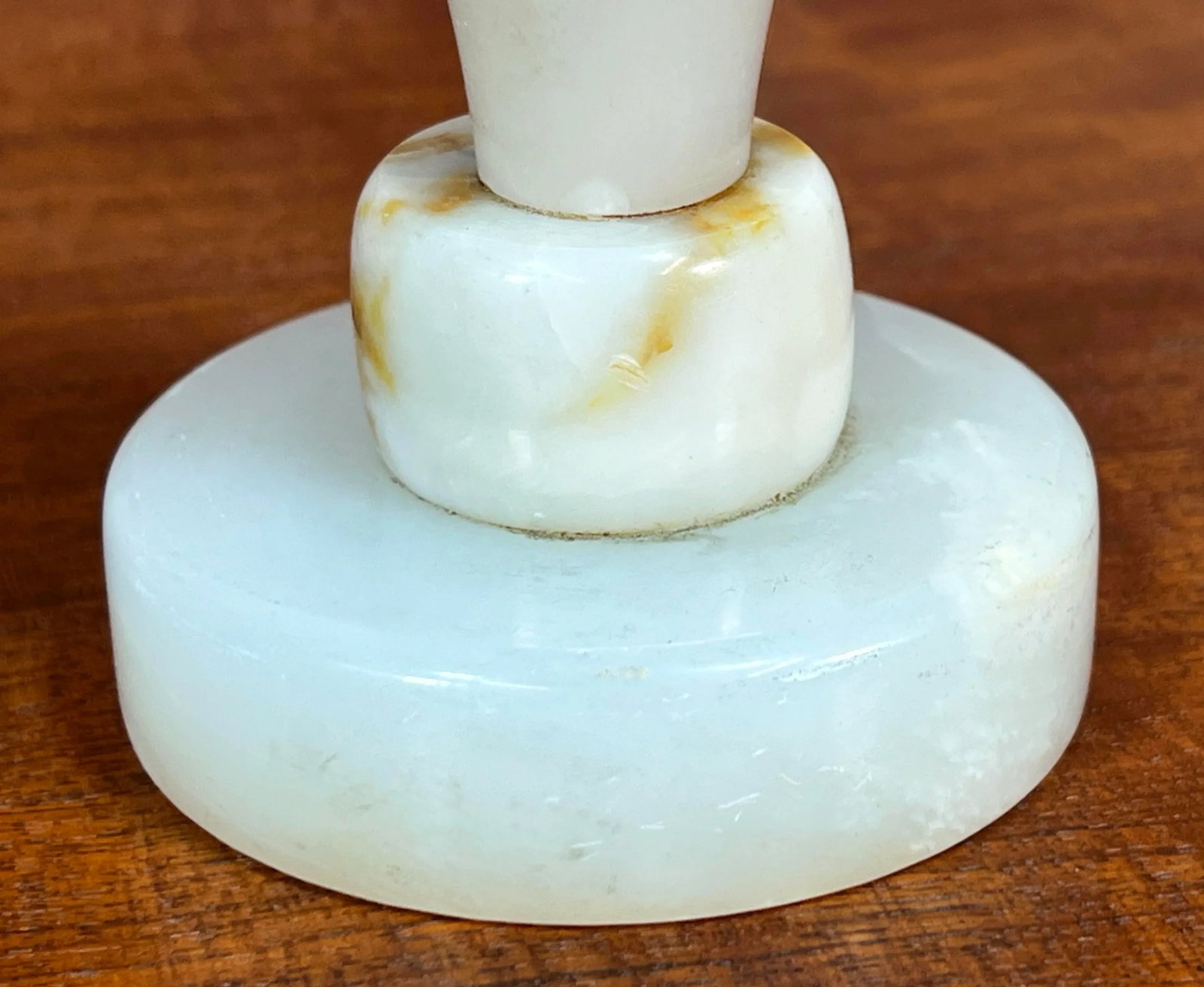 Vintage C.1930's Evans Gold Gilt & Alabaster Art Deco Table Lighter - 6