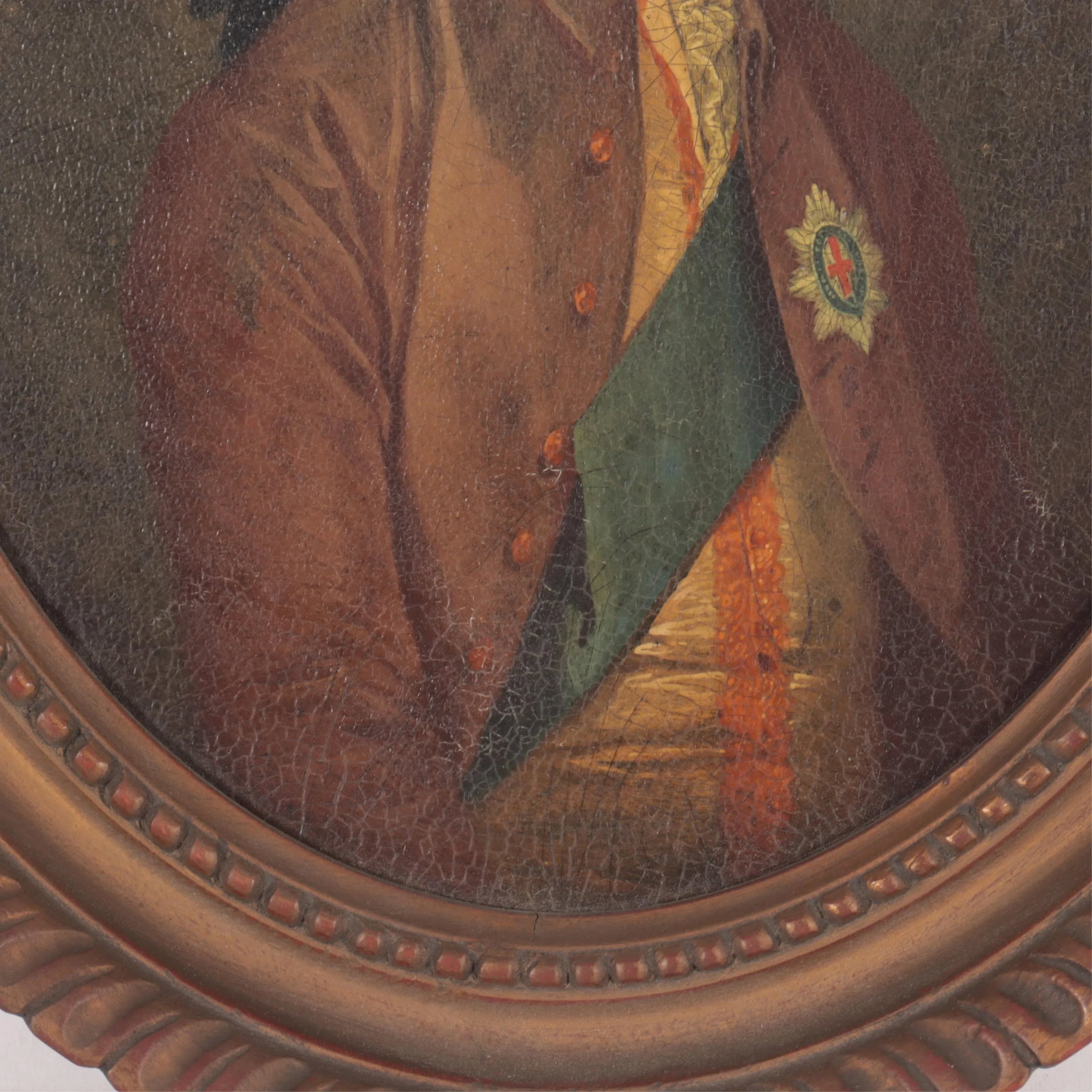 Antique 19th Century English School Oil Painting on Board - Portrait of King George III - 3