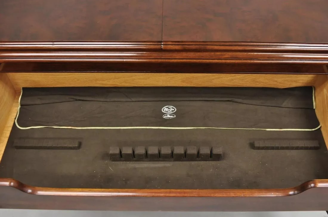 Karges French Louis XV Style Carved Mahogany Wood Dry Bar Rolling Buffet Cabinet - 5