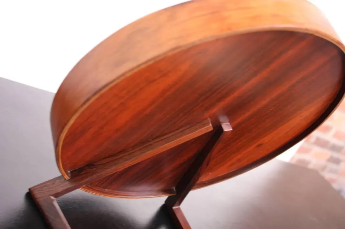 Swedish Rosewood Table Mirror by Uno and Osten Kristiansson for Luxus - 4