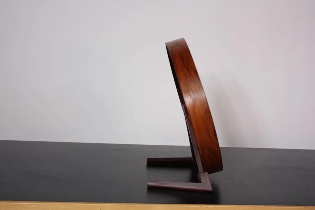 Swedish Rosewood Table Mirror by Uno and Osten Kristiansson for Luxus - 7