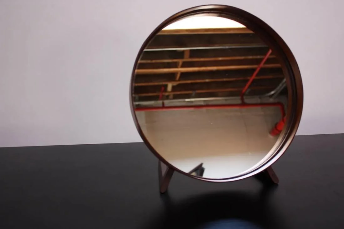 Swedish Rosewood Table Mirror by Uno and Osten Kristiansson for Luxus - 9