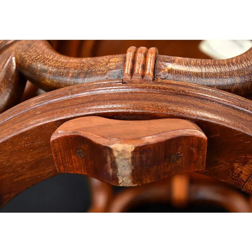 Late 20th Century Pair of Bentwood Drum Stools With Inset Porcelain Top - 9
