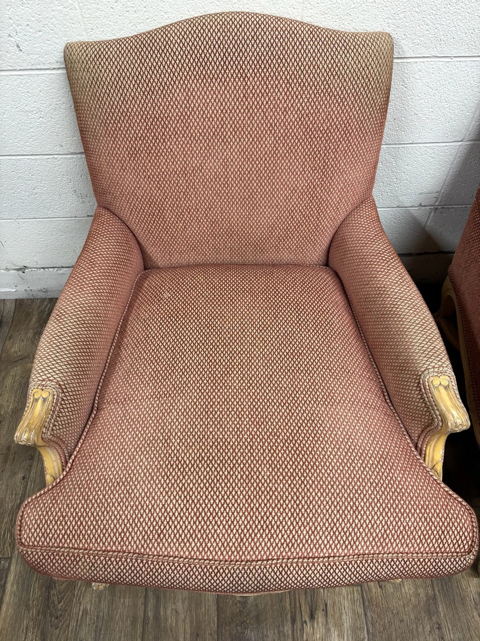 Vintage French Country Louis XV Style Bergere Chairs - Pair - 3