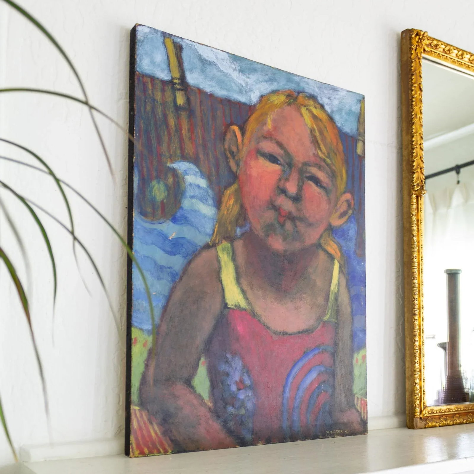 Bright Figurative Portrait Painting of a Girl in Swimsuit by Amy Scherer - 3