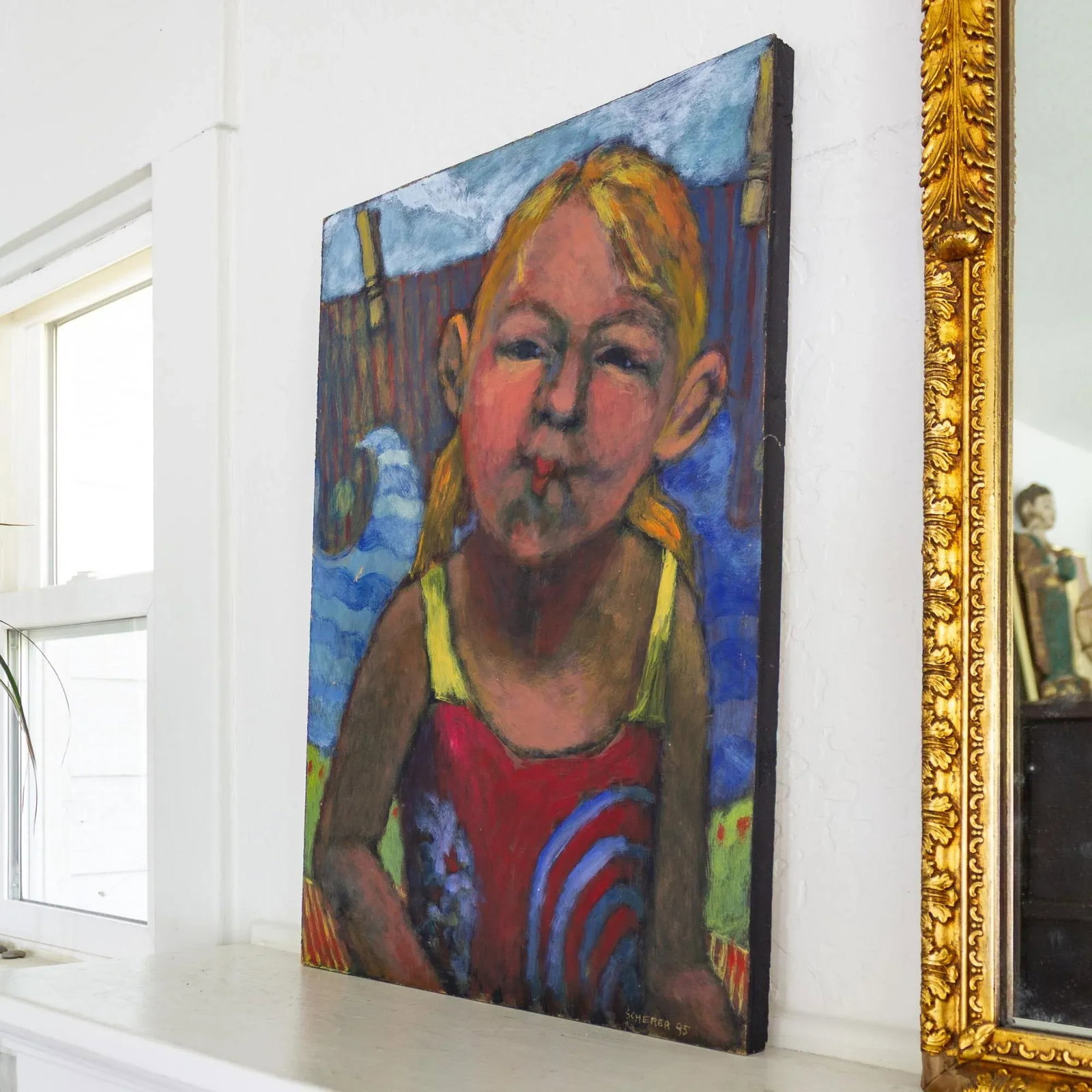 Bright Figurative Portrait Painting of a Girl in Swimsuit by Amy Scherer - 4