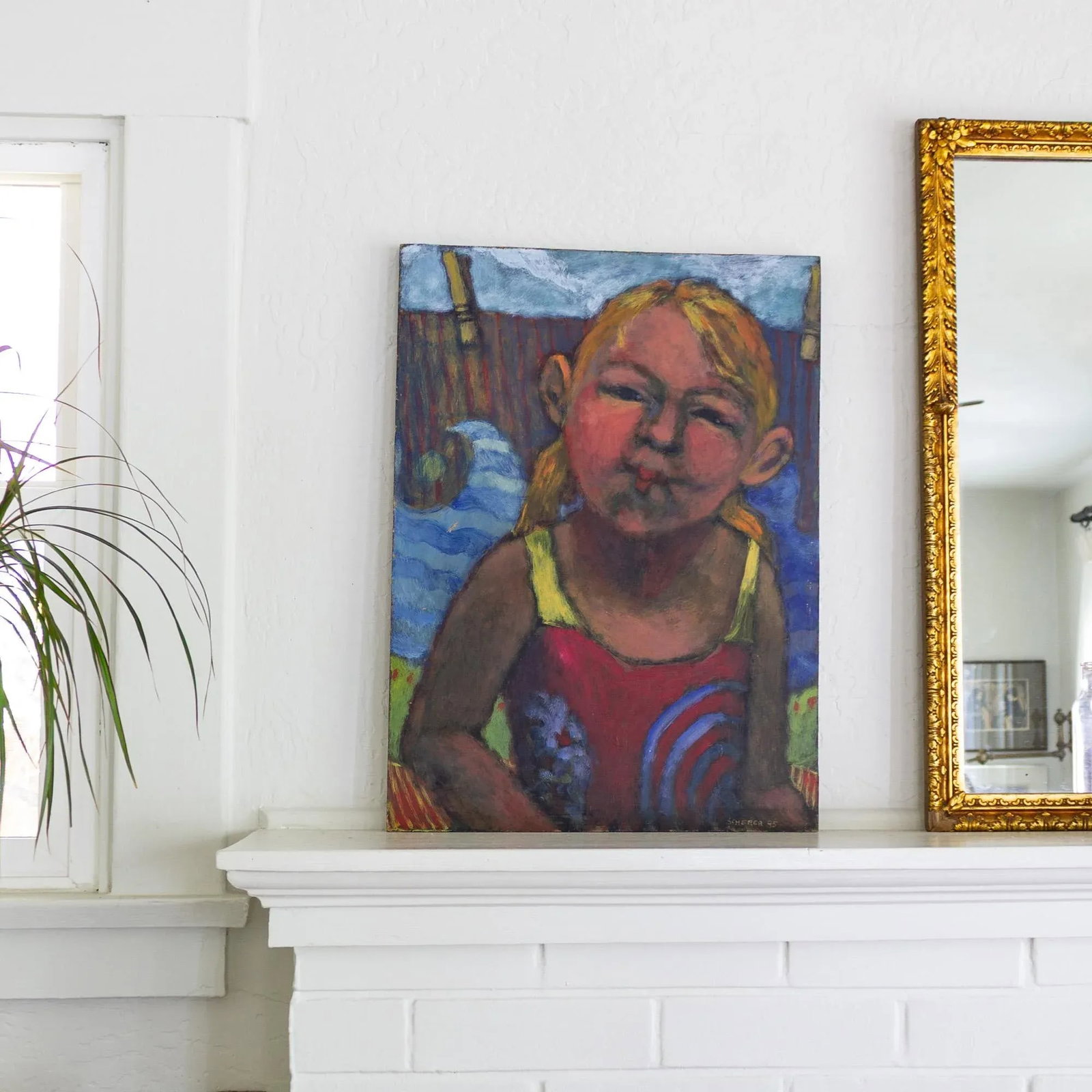 Bright Figurative Portrait Painting of a Girl in Swimsuit by Amy Scherer - 5