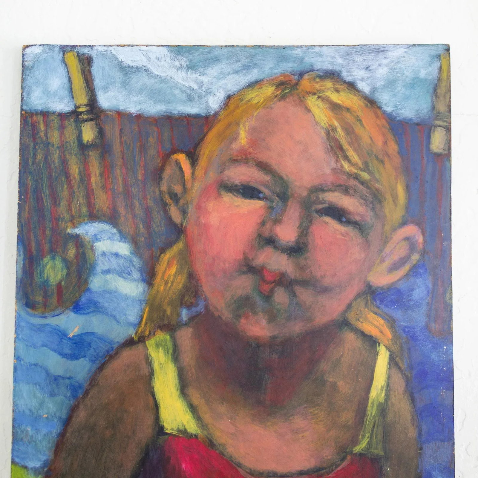 Bright Figurative Portrait Painting of a Girl in Swimsuit by Amy Scherer - 6