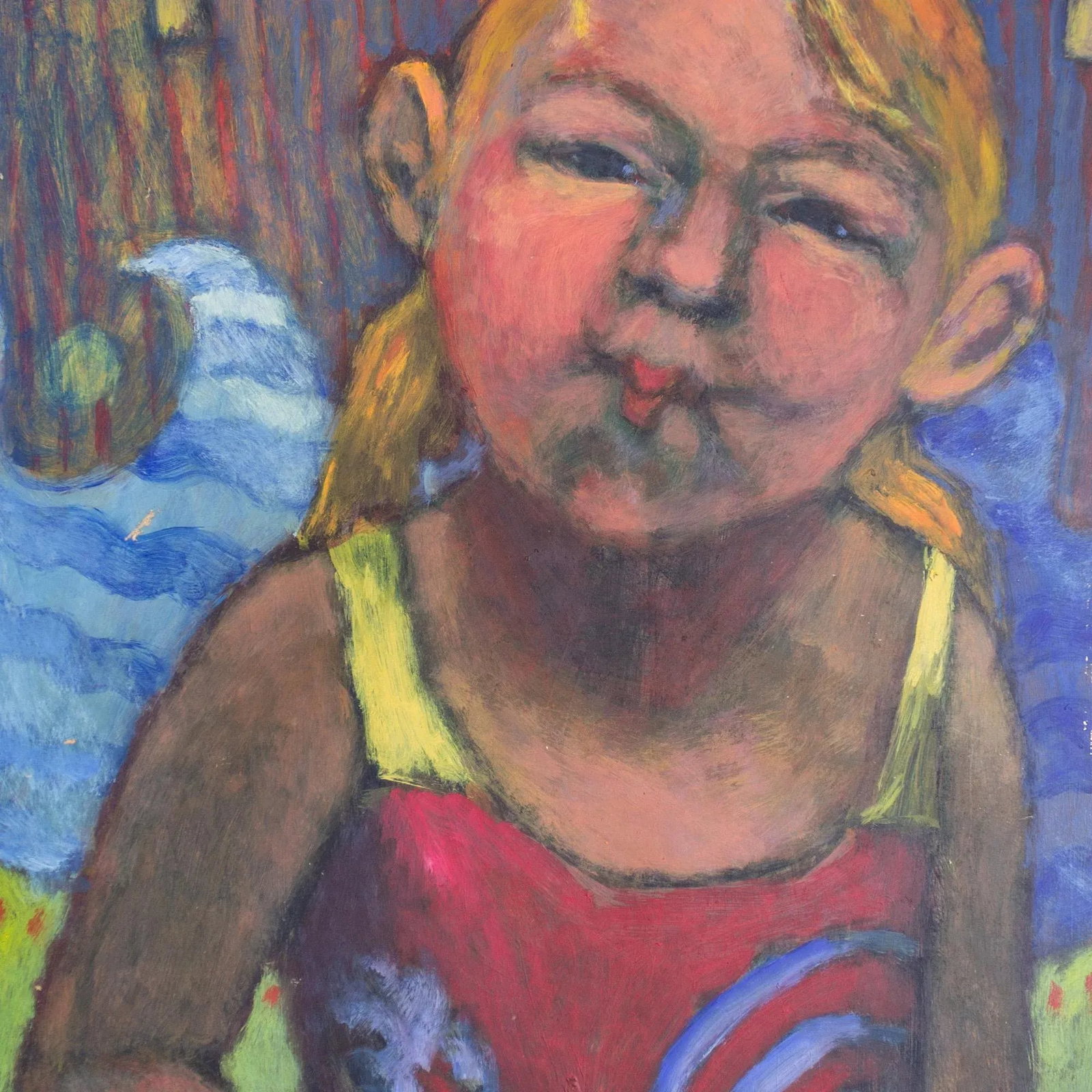 Bright Figurative Portrait Painting of a Girl in Swimsuit by Amy Scherer - 8