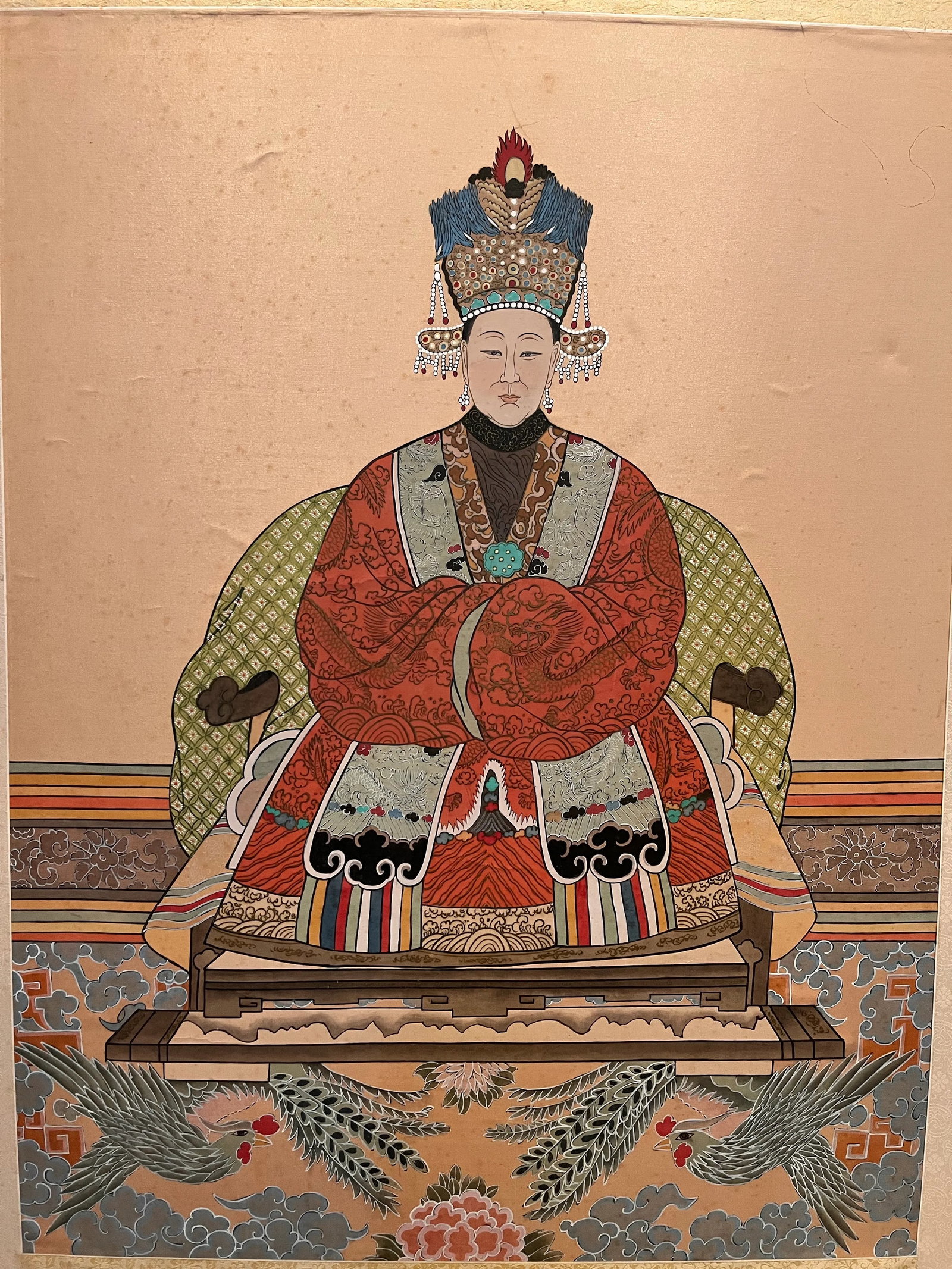 Early 20th Century Antique Large Scale Chinese Ancestor Portraits Painted on Silk - A Pair - 8