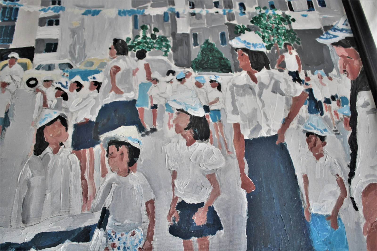That's Me in the Middle Children and Israel's Independence Day, Acrylic on Canvas - 3