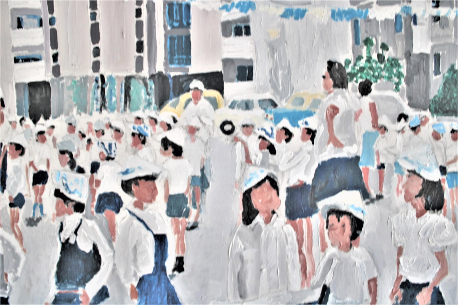 That's Me in the Middle Children and Israel's Independence Day, Acrylic on Canvas - 4