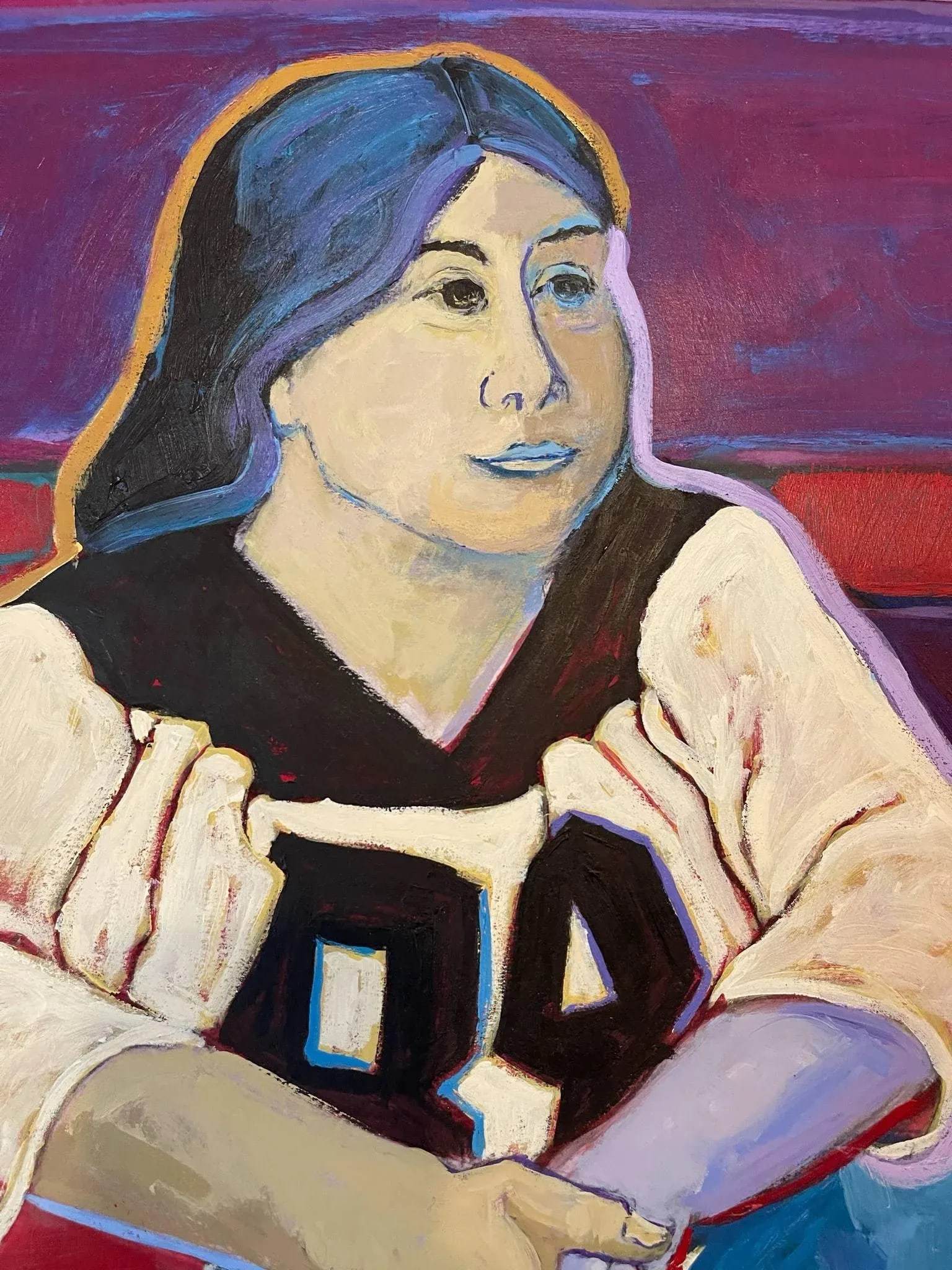 89 & Holding, Original Acrylic Painting, Framed Marie Straw (1894-1996) - 4