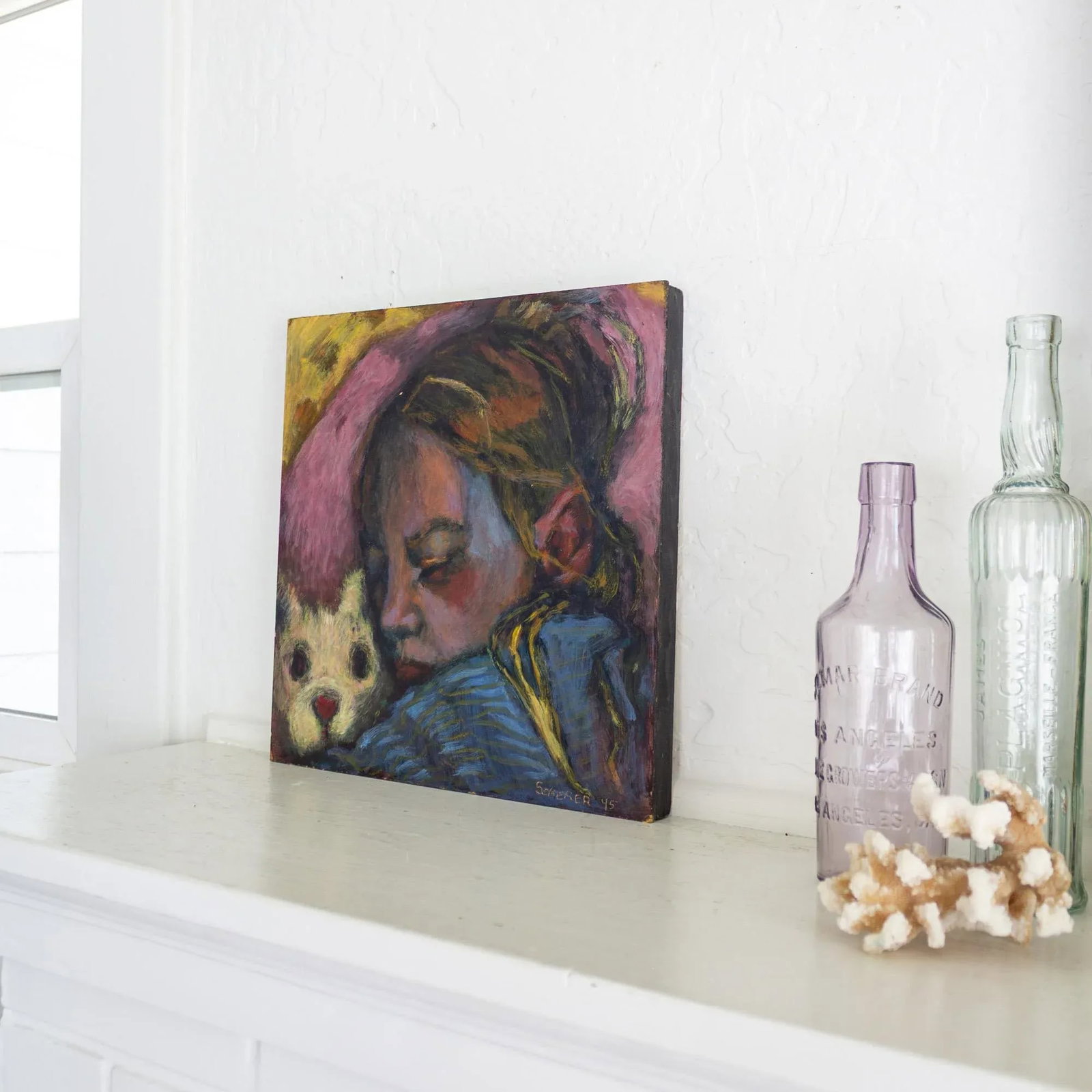 Colorful Figurative Portrait Painting of a Sleeping Girl by Amy Scherer - 3