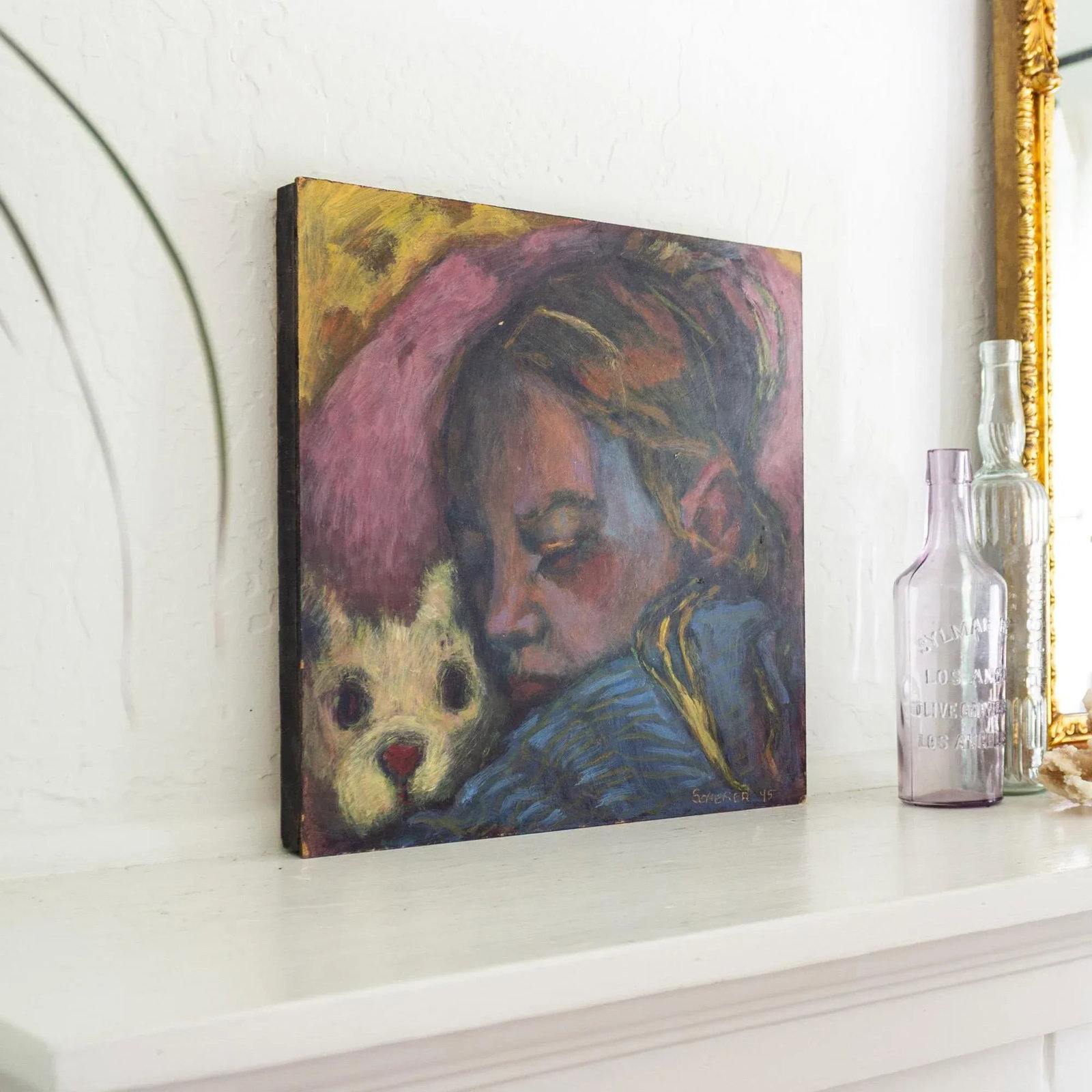 Colorful Figurative Portrait Painting of a Sleeping Girl by Amy Scherer - 4