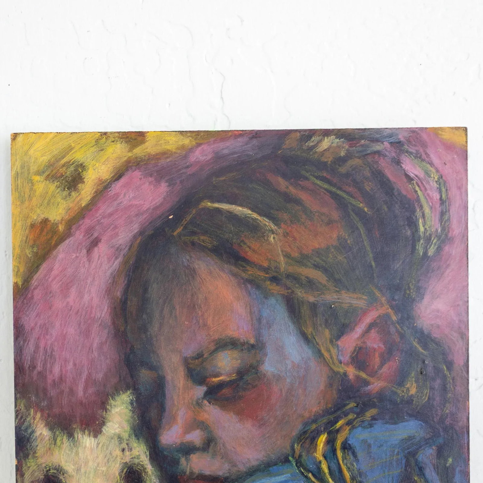 Colorful Figurative Portrait Painting of a Sleeping Girl by Amy Scherer - 9