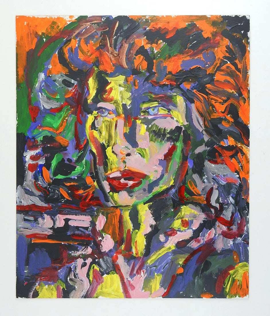 Mid 20th Century Fauvist Portrait Painting of Woman - 2