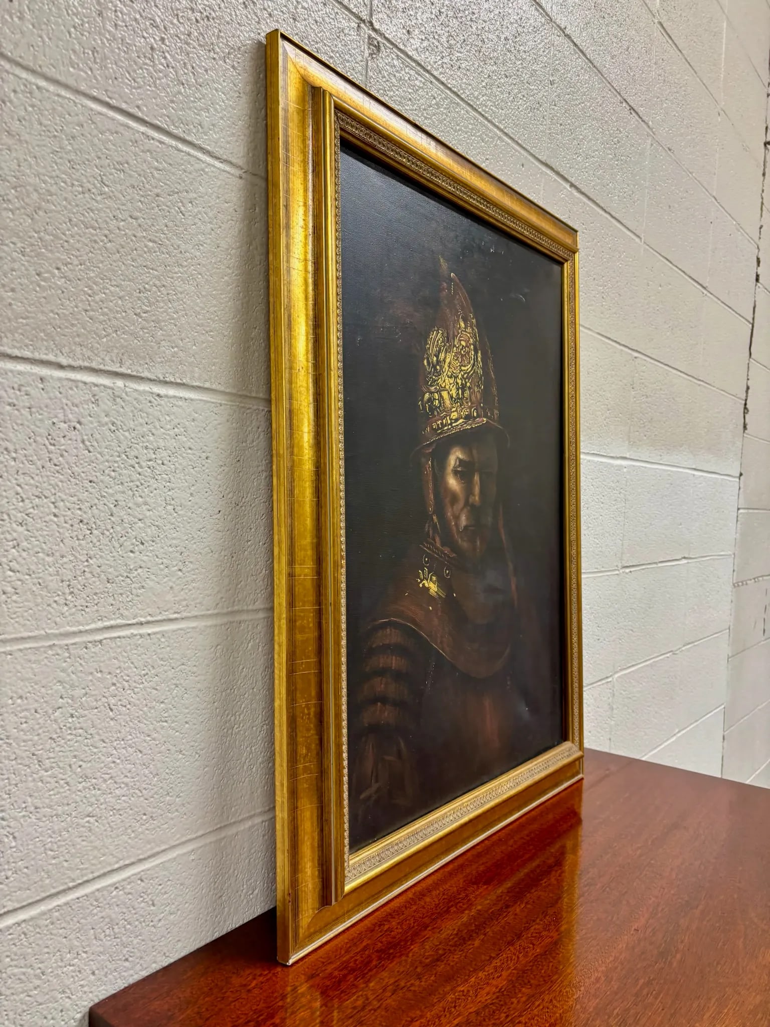 Vintage Frank McCoy "The Man With the Golden Helmet After Rembrandt" Portrait - 2