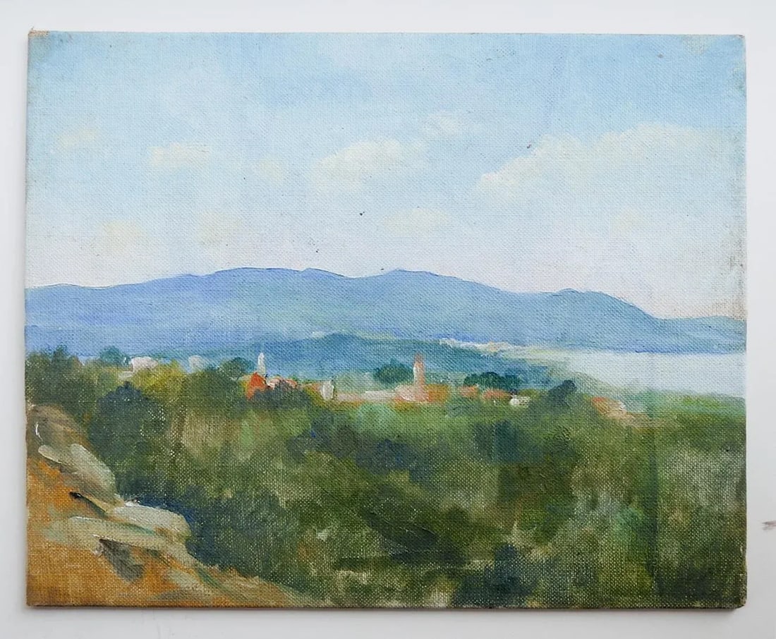 Small Plein Air Coastal Landscape Painting - 3