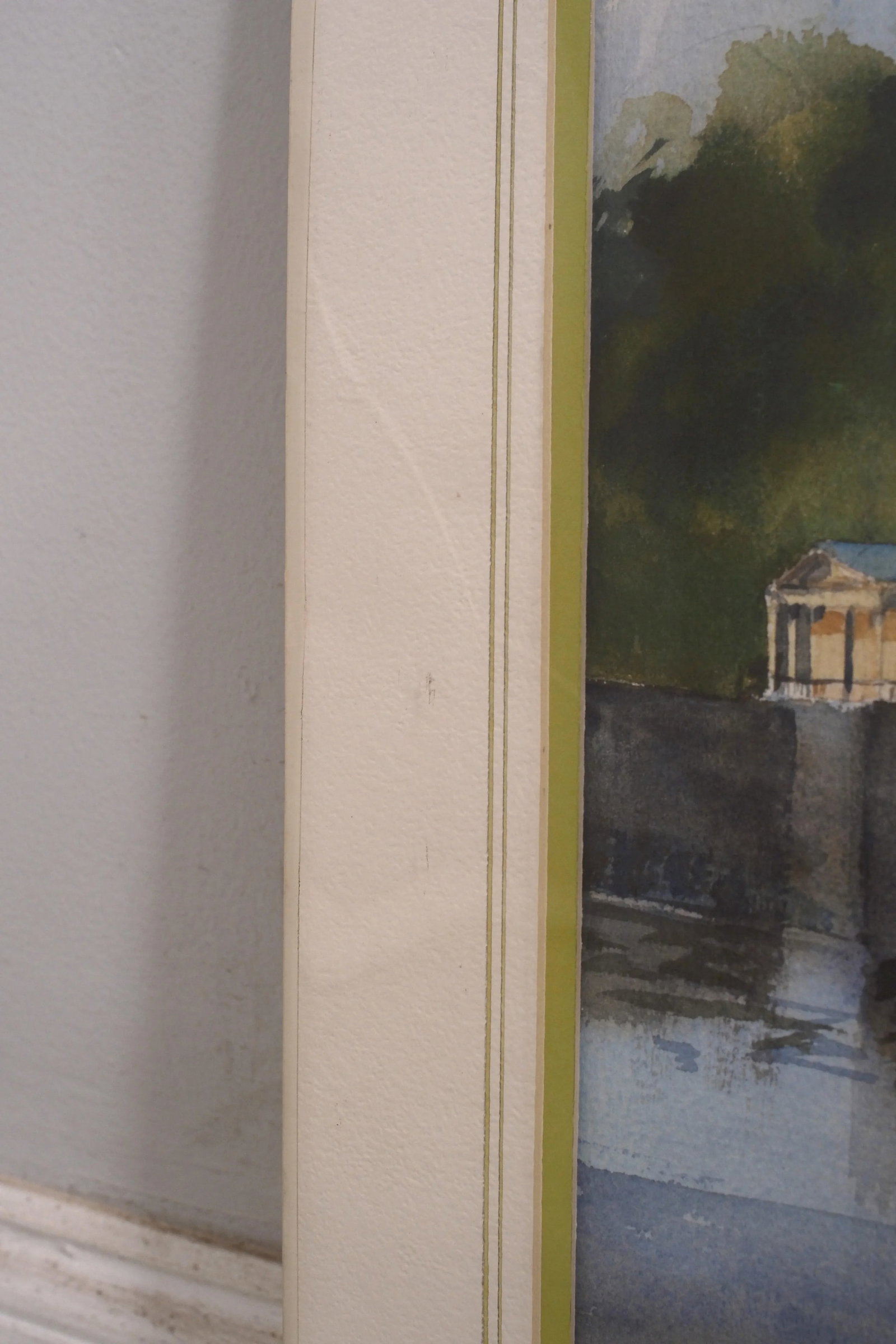 Edward Martin River Scene Hand Painted Watercolor Painting - 5