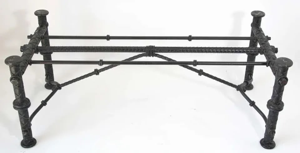 Ilana Goor Style Iron Brutalist Table Base - 5