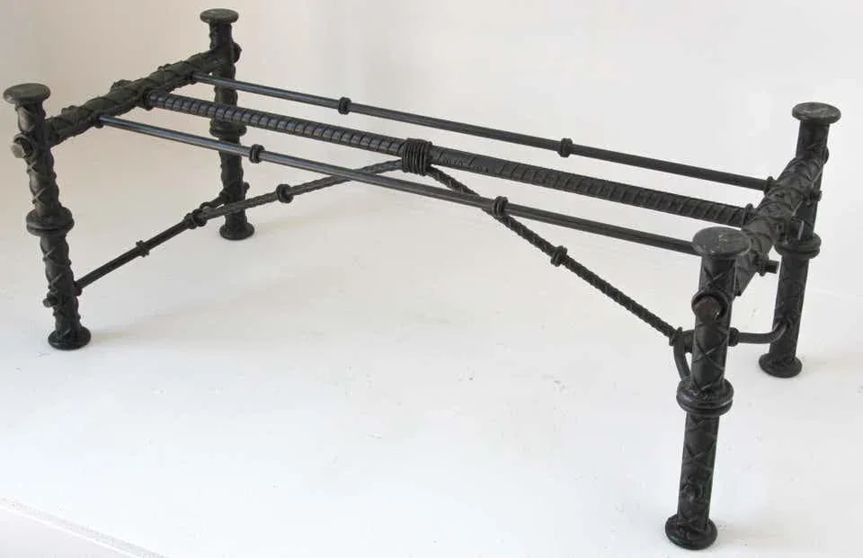 Ilana Goor Style Iron Brutalist Table Base - 6