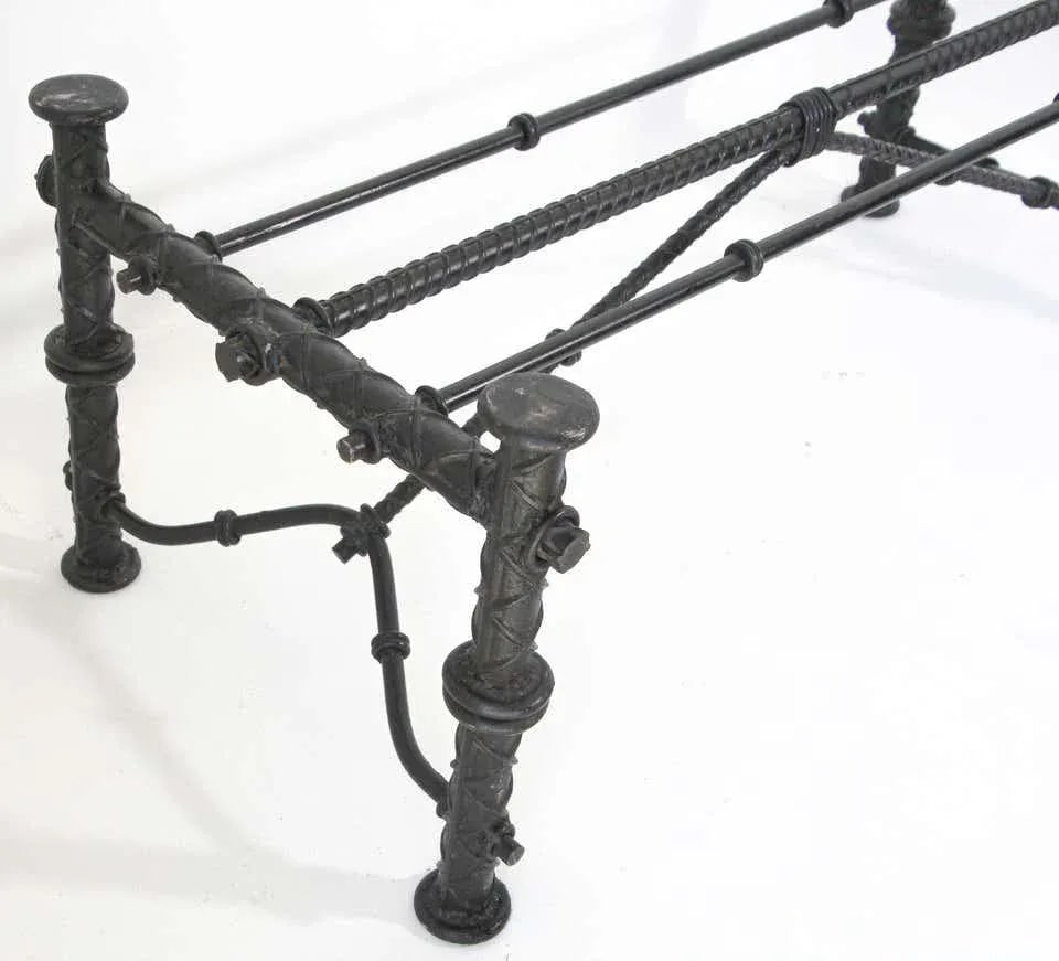 Ilana Goor Style Iron Brutalist Table Base - 7
