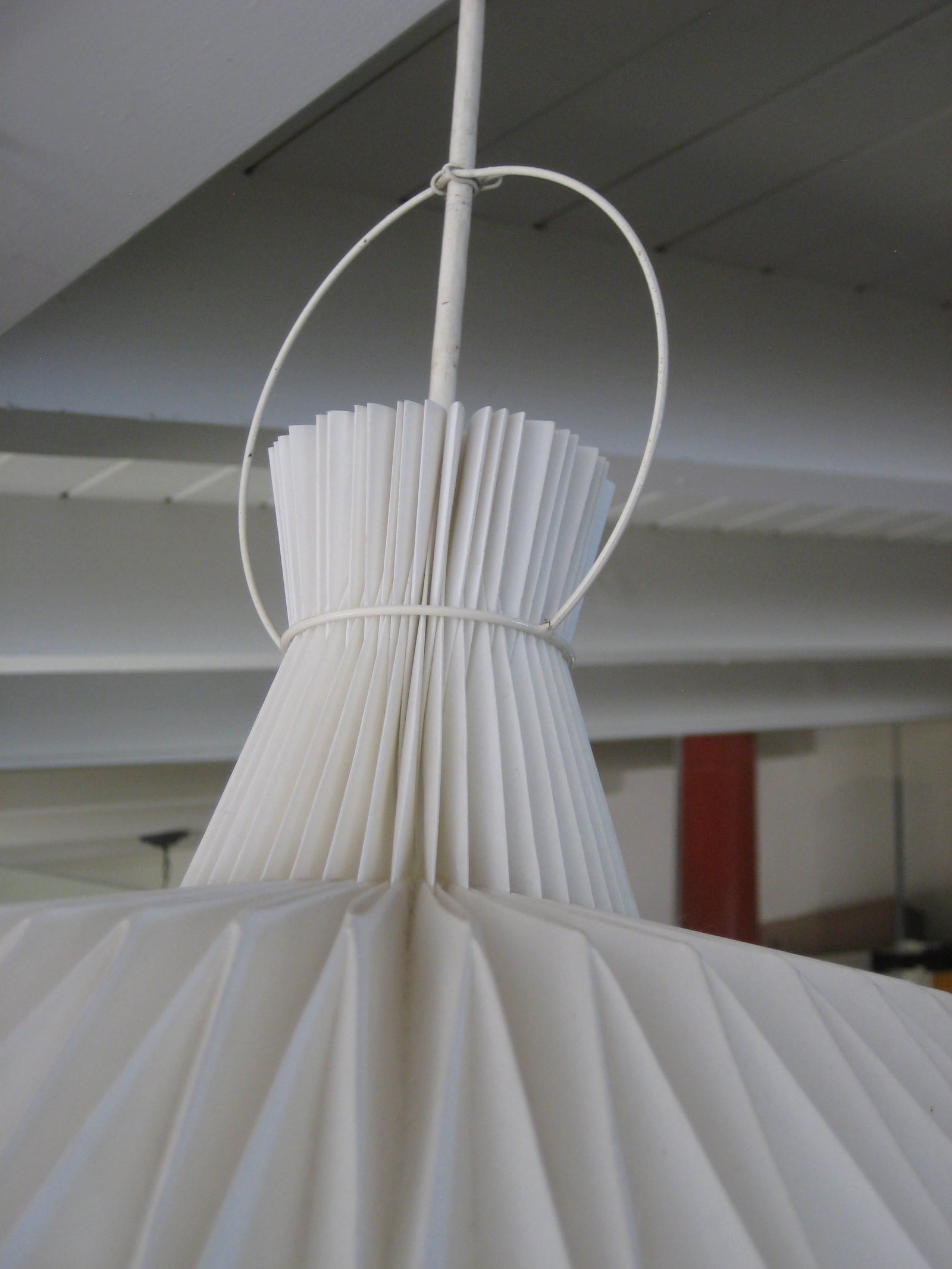 Mid-Century Modern Round Origami Plastic /Paper Chandelier - 4