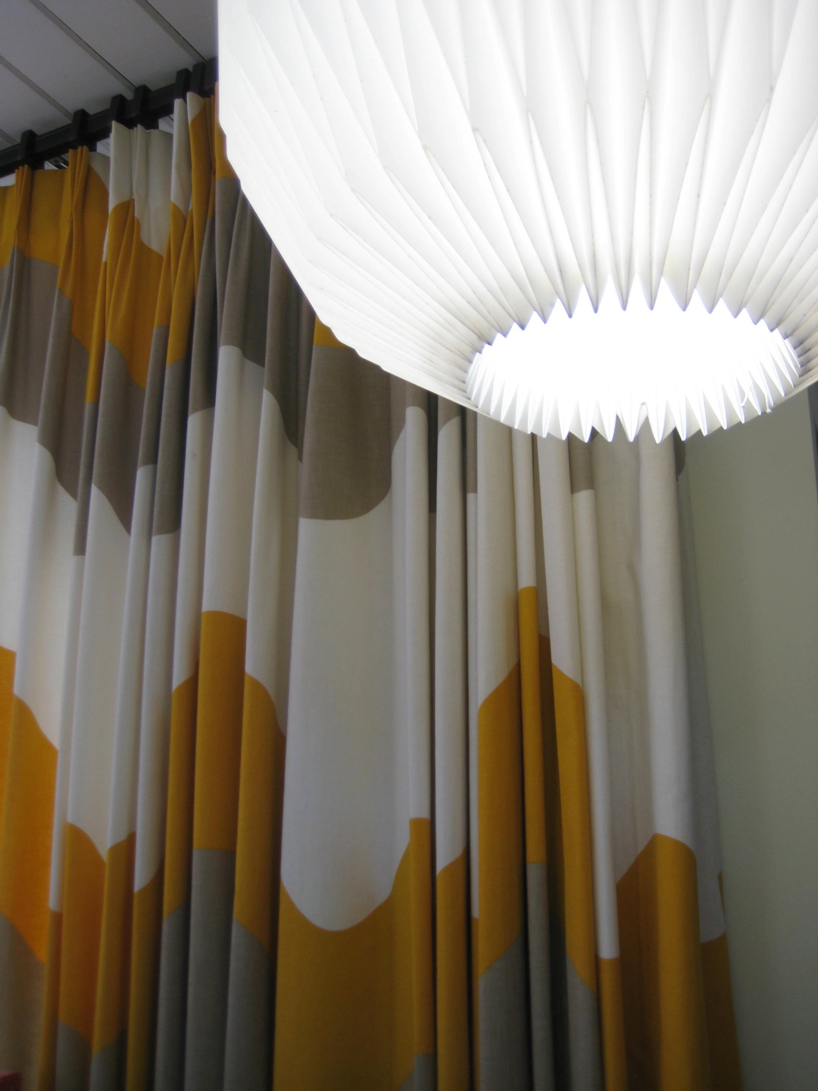 Mid-Century Modern Round Origami Plastic /Paper Chandelier - 6