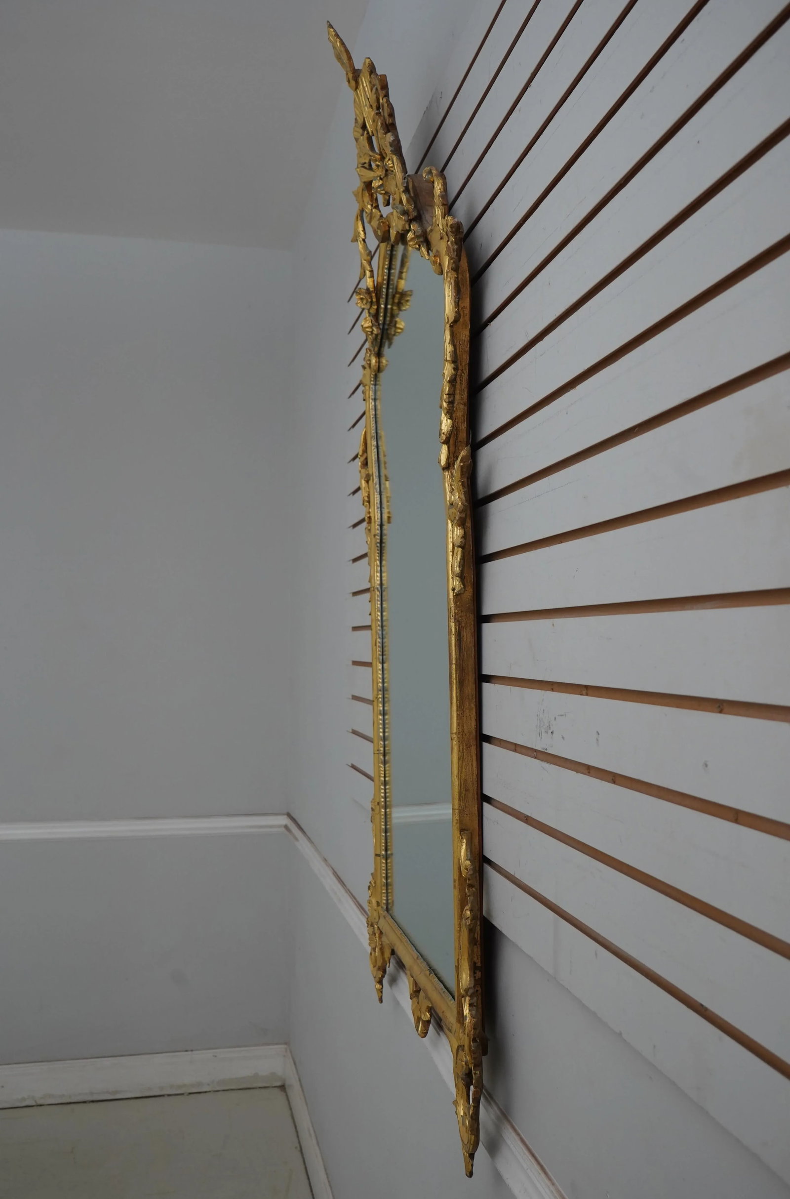Vintage Gold Gilt Carved Wood French Style Mirror - 2