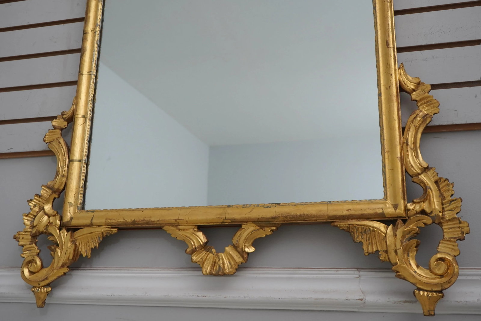 Vintage Gold Gilt Carved Wood French Style Mirror - 3