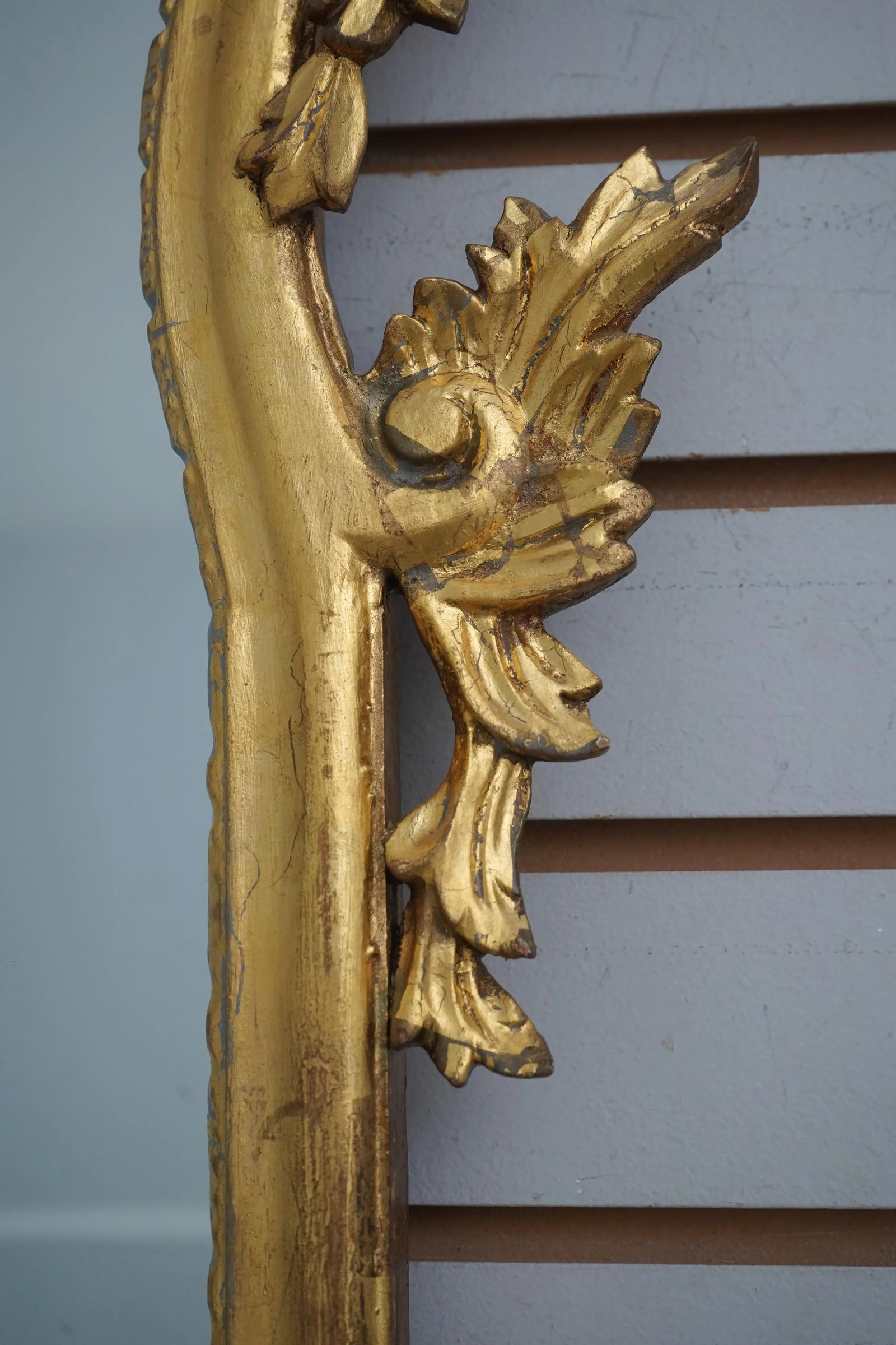 Vintage Gold Gilt Carved Wood French Style Mirror - 8