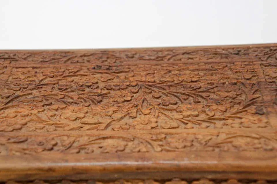 Anglo Raj Hand Carved Wooden Decorative Jewelry Box - 12