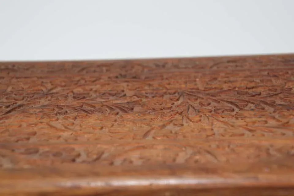 Anglo Raj Hand Carved Wooden Decorative Jewelry Box - 2