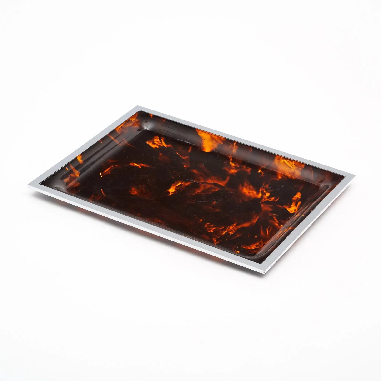 French Lucite and Chrome Vintage Tray - 8