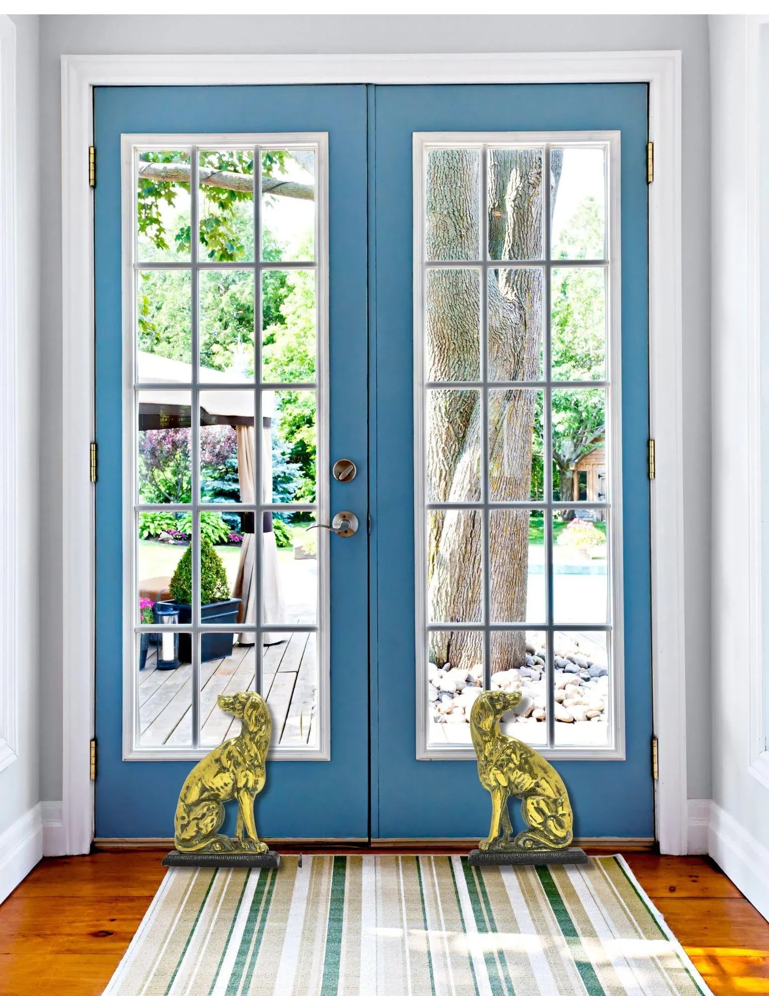 Tall 19th-Century Whippet Fireplace Ornaments / Doorstops - 5
