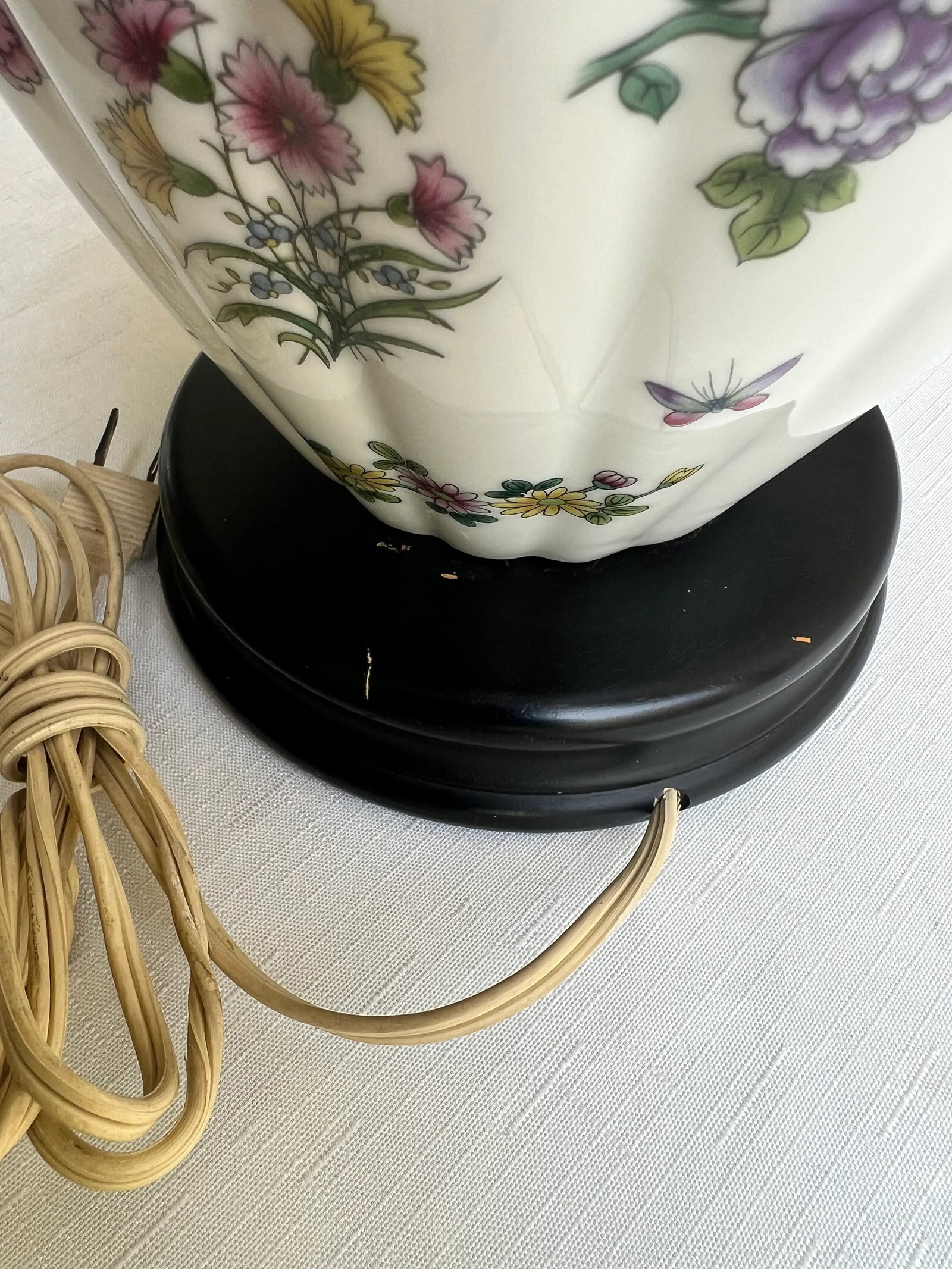 Vintage Chinoiserie Limoge Style Porcelain Famille Verte Style Ginger Jar Table Lamp - - 10