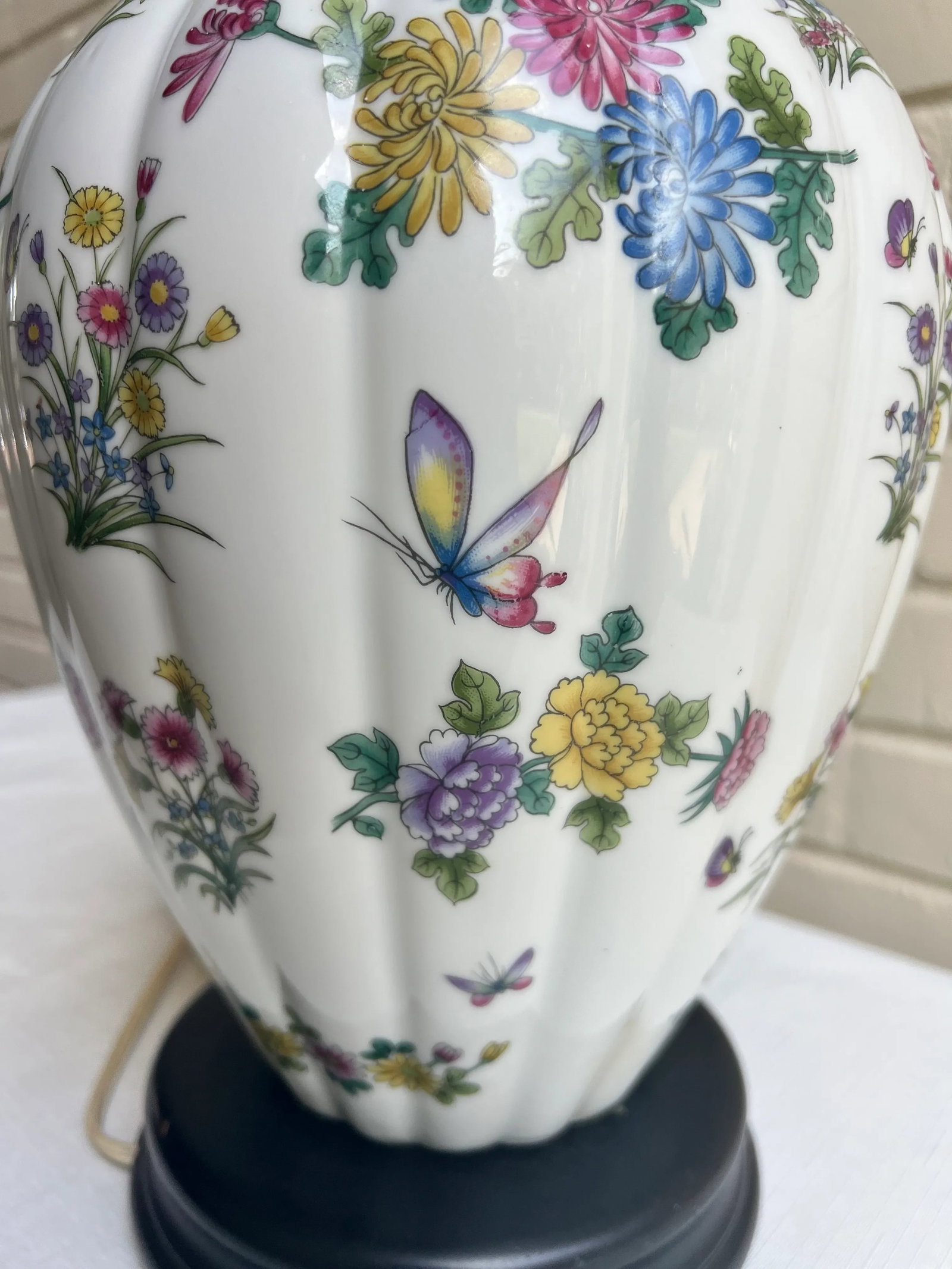 Vintage Chinoiserie Limoge Style Porcelain Famille Verte Style Ginger Jar Table Lamp - - 6
