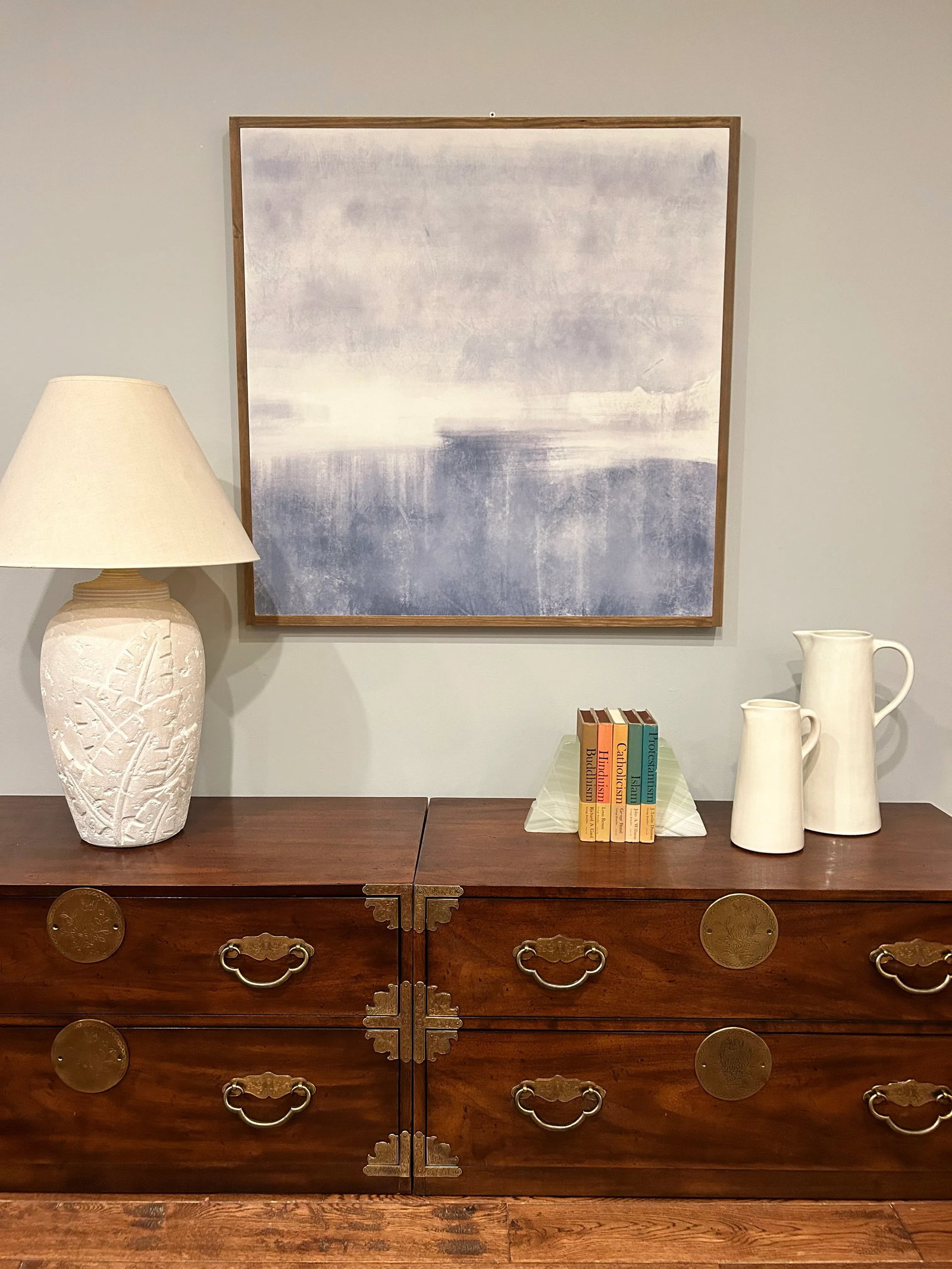 Mid-Century Onyx Marble Bookends Light Green & White With Etched Sunburst Detail- a Pair - 9