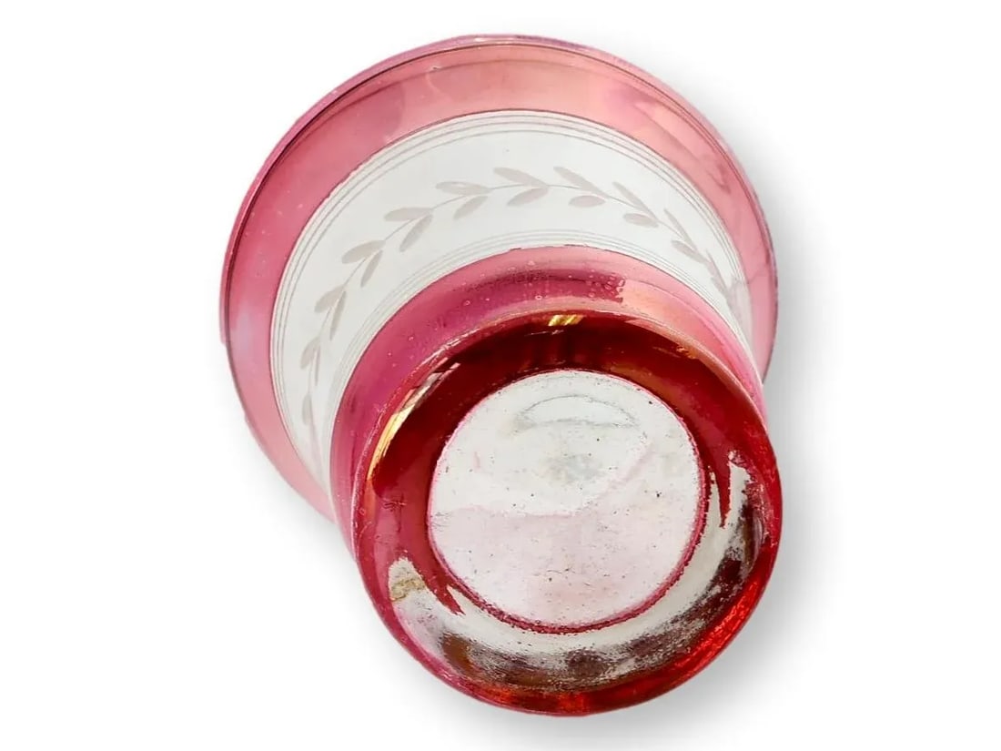 Bohemian Cranberry Juice Glasses, Set of 6 - 2