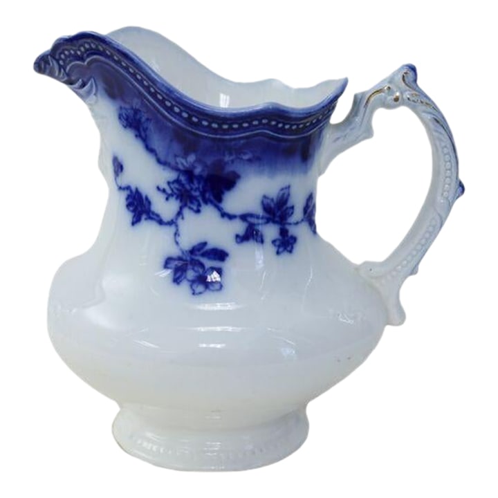 Large Antique Flow Blue St. Louis Jug (1 of 3)