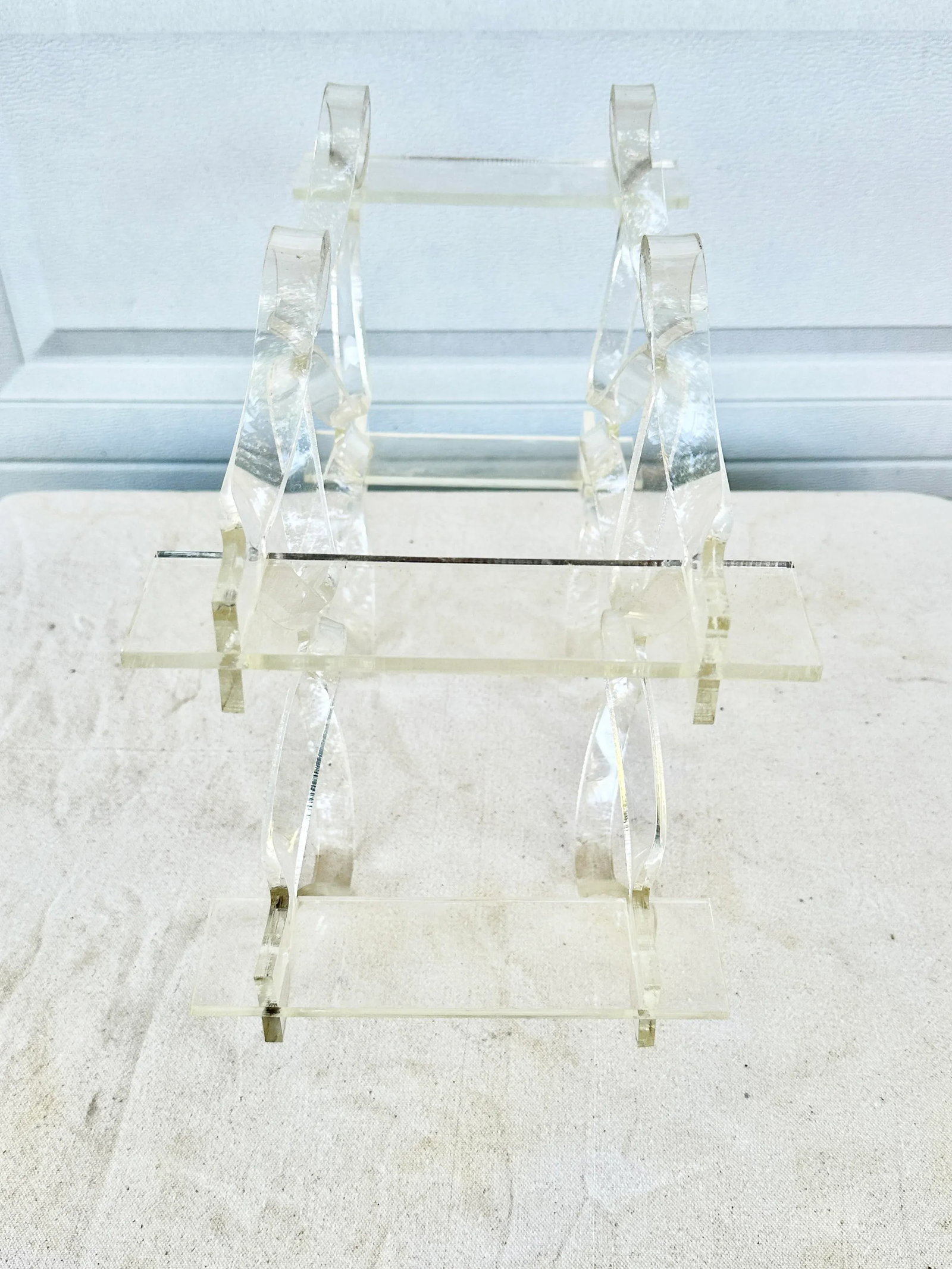 Vintage Hollywood Regency Lucite Wine Rack - 7