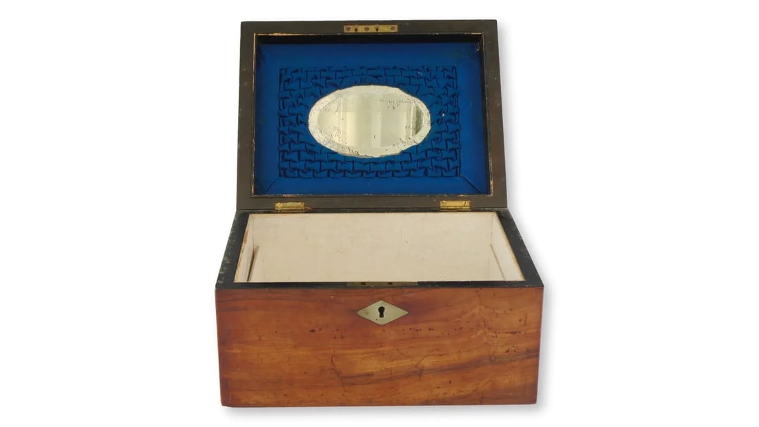 Antique English Inlaid Storage Box - 6