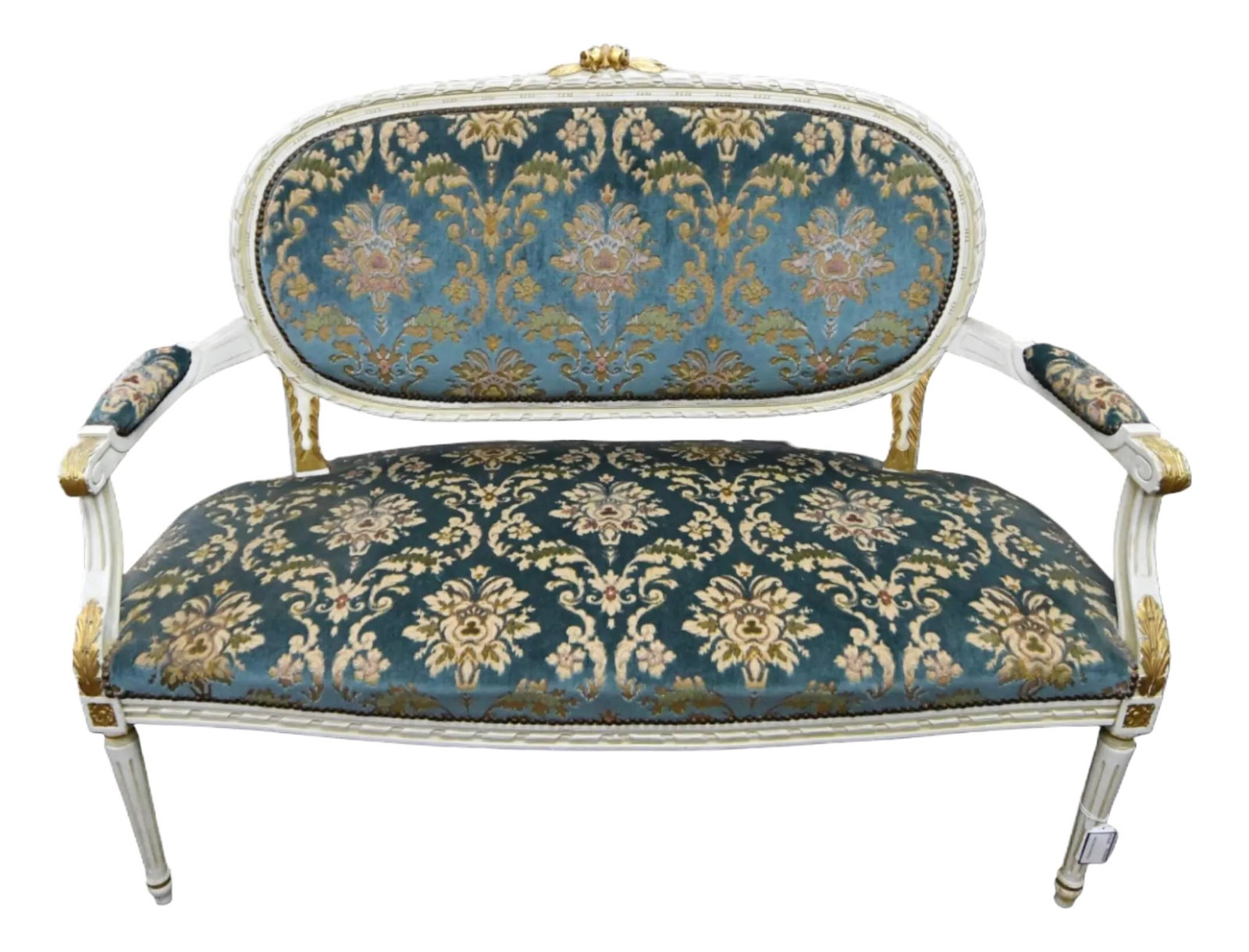 Mid 20th Century French Louis XVI Carved Settee (1 of 7)