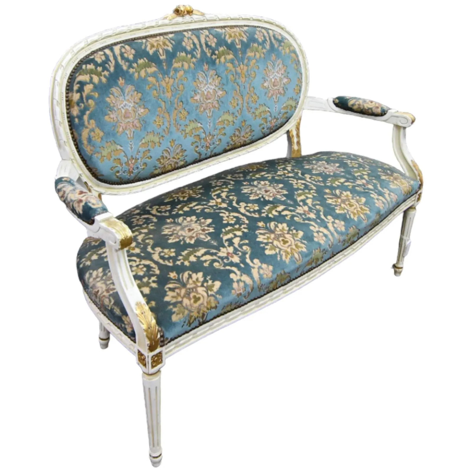 Mid 20th Century French Louis XVI Carved Settee - 2