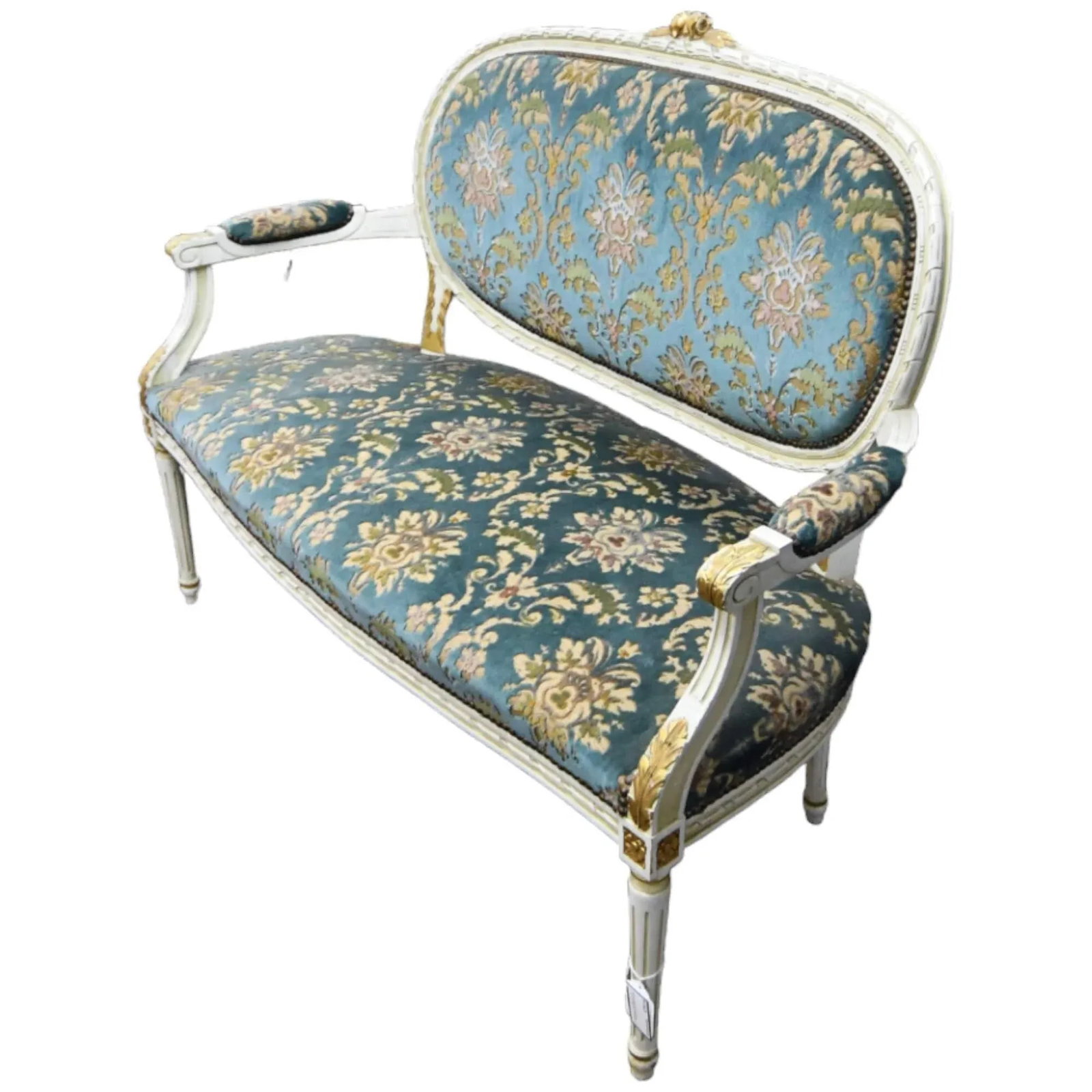 Mid 20th Century French Louis XVI Carved Settee - 3
